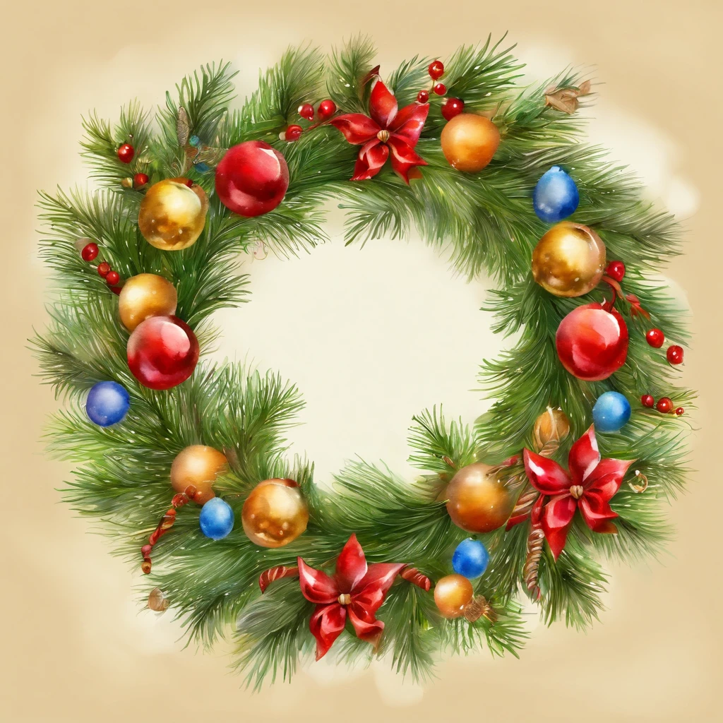 Christmas wreath colorful nice