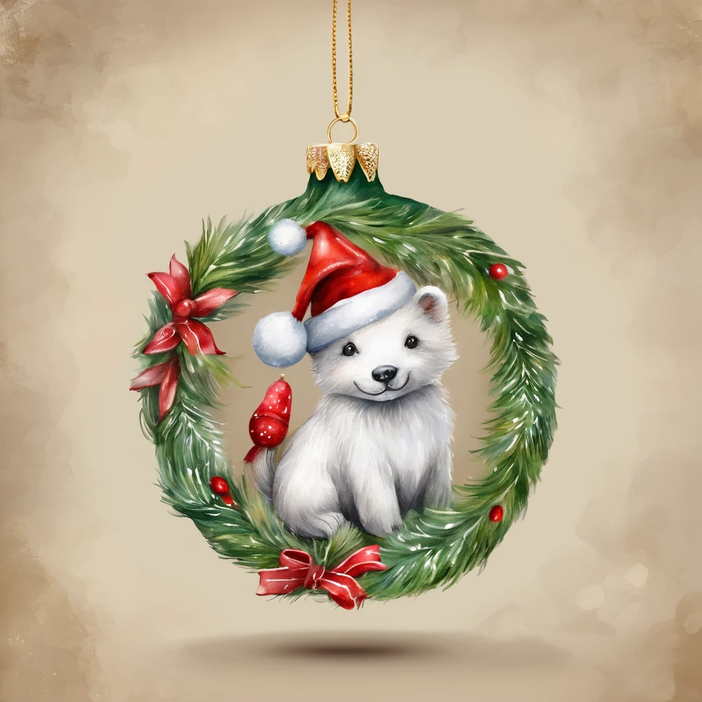 christmas ornament cute animal figurine
