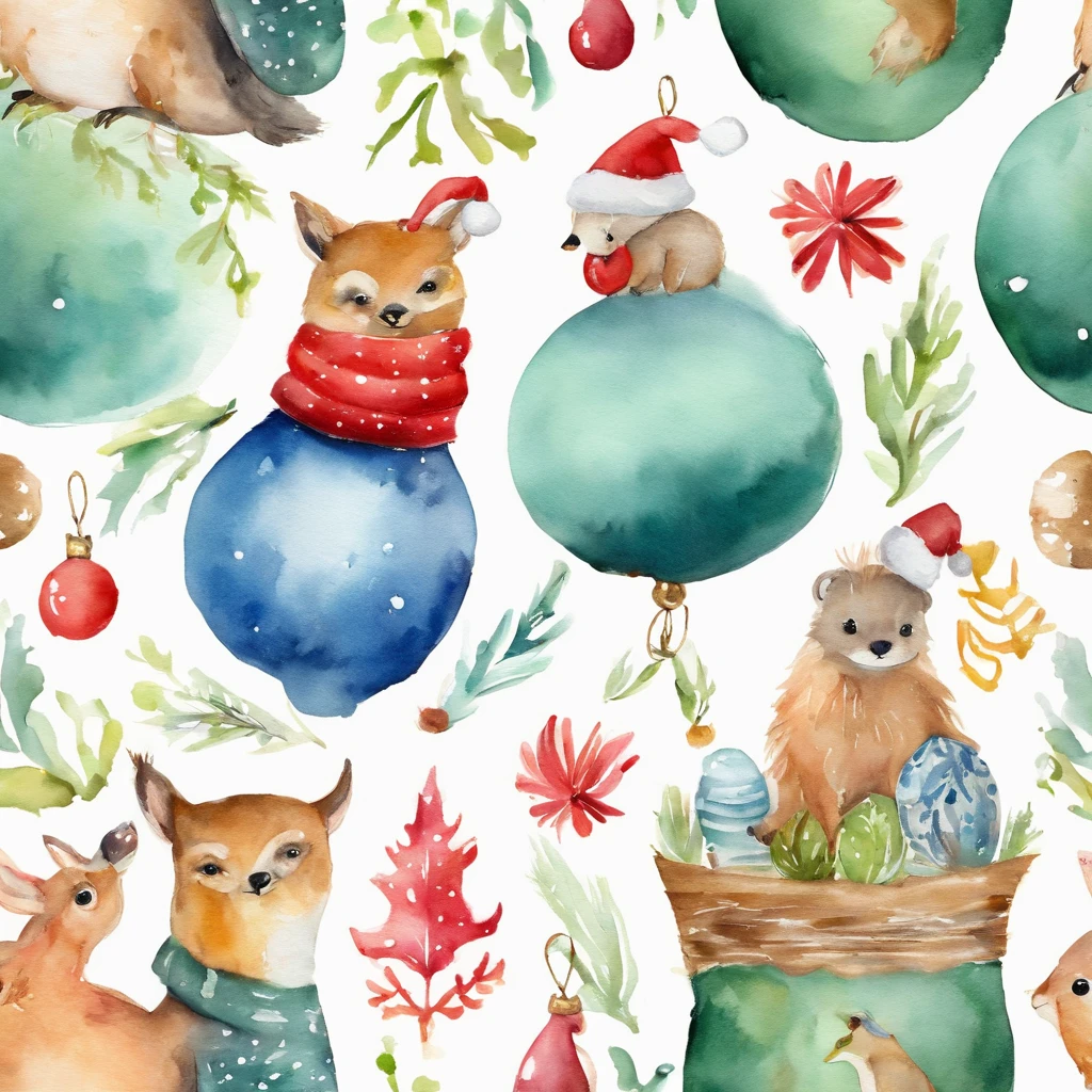 christmas ornament cute animal figurine