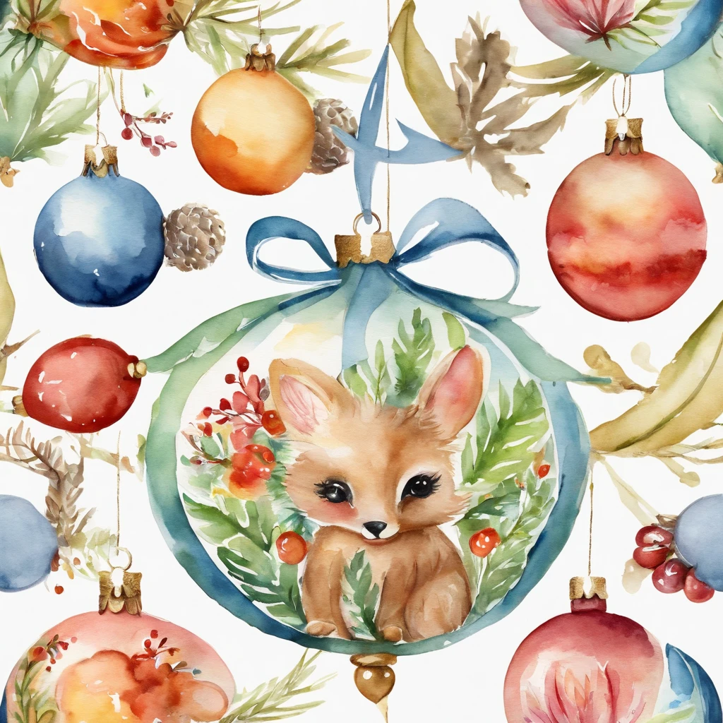 christmas ornament cute animal figurine