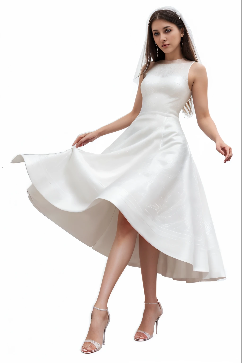 Arafed mujer con un vestido blanco posando para una foto, bata blanca, Elegant asymmetric, traje de novia, vestido hermoso vestido, Vista de longitud completa, Elegante vestido blanco, Vestimenta astral, vestido blanco fluido, con un vestido blanco que fluye, Vestido suave y elegante, vestido largo blanco, vestido real blanco, Vestido blanco, alta calidad, realista, hd,