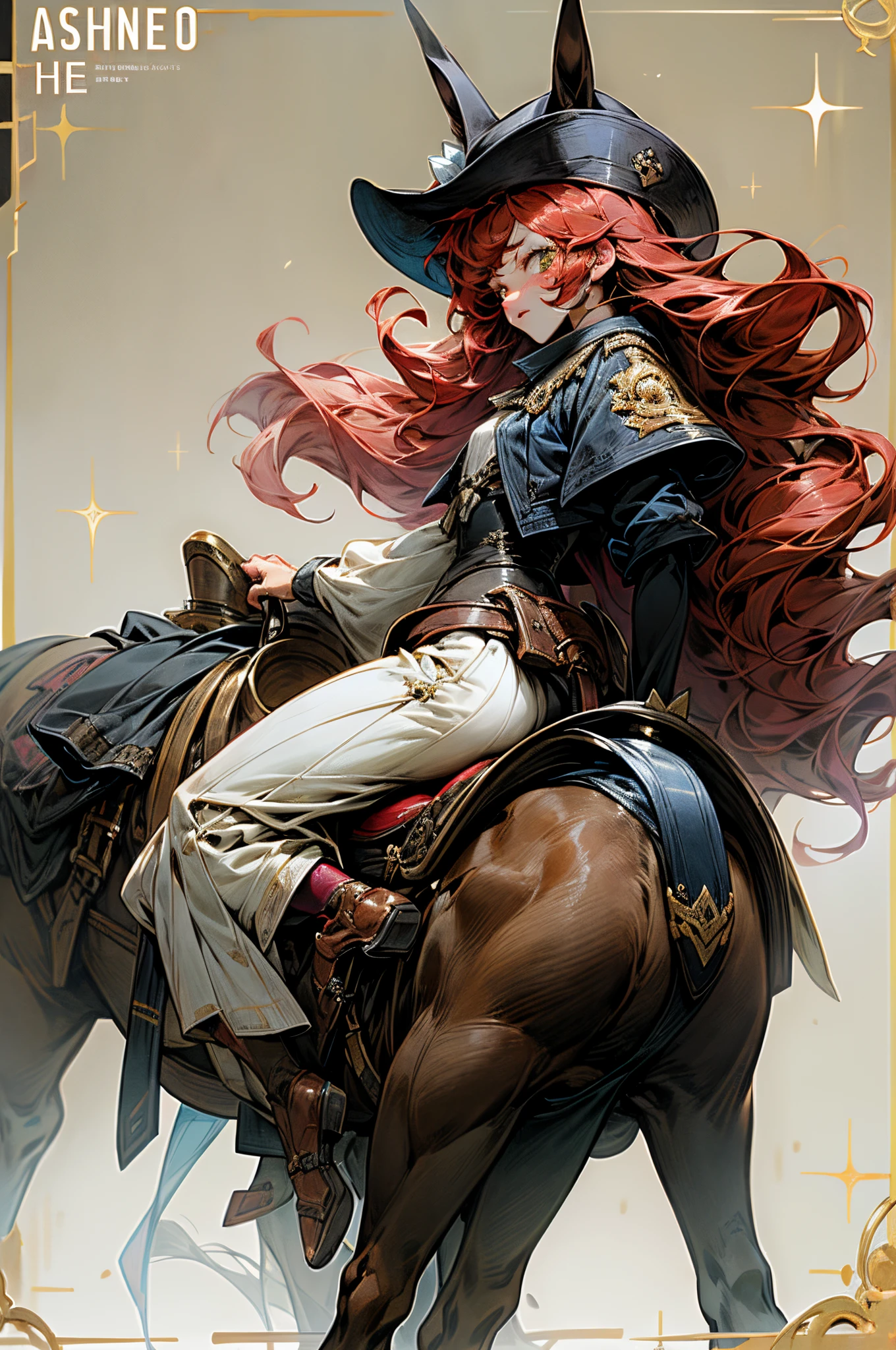 Create disney pixar movie poster with a red appoloosa horse with a redish brown body with  a small section of small white spots only on the butt with the rest of the horse being a reduce brown with a red mane and tale and a white faded stripe on his face with a western saddle on and an 18 year old dirty blond girl wearing a white coy boy hat riding him. The horse if herding two black and brown cattle in front of it. The title is Chippewa