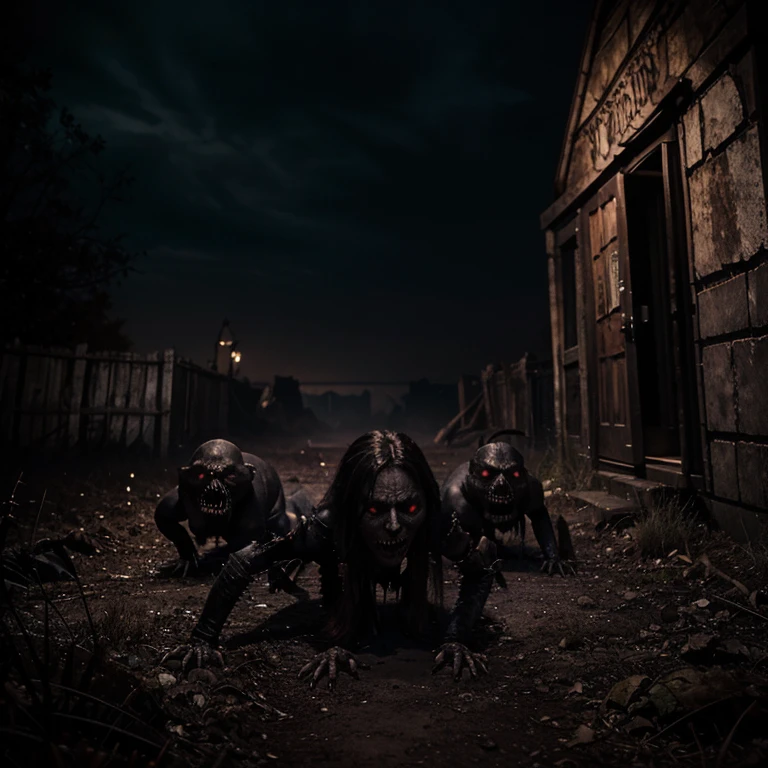 Darkness falls across the land
The midnight hour is close at hand
Creatures crawl in search of blood
To terrorize y'alls neighborhood
And whosoever shall be found
Without the soul for getting down
Must stand and face the hounds of hell
And rot inside a corpse's shell