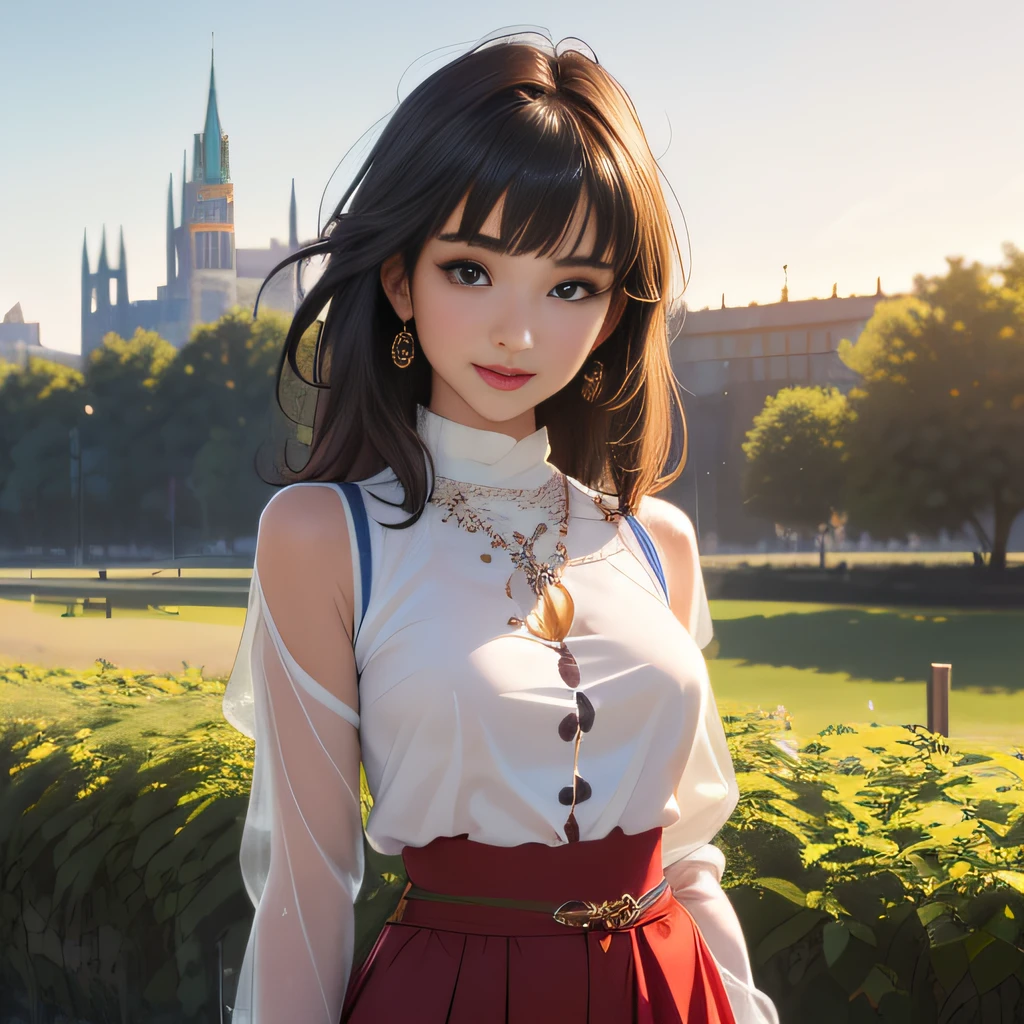 (extremely detailed 8K wallpaper:2), (photo:2), (24 years old Xuan Beautiful girl:2), (gives a lecture to friends:2), Detailed (Face & Eyes), (hyper realistic:1), (Highly detailed:1), (Epic Realistic:1), rim light, (Maximum details:1), Cosy, (body complet:1.3), (looking a viewer:2.0), (Attractive qualities of a woman:2), (attractive female:2), (Attractive:2), Smile, intelligence, sympathy, Grace, A sense of style, Fitness, Care, optimism, (sensitivity:2), frankness, Romantic gestures, playfulness, Fashion Sense, (sensuality:2), charm, modesty, Thoughtfulness, (femininity:1), flirtatiousness, warmth, (Physical Attractiveness:2), beautiful smile, Love of Life, Strength and power, Vulnerability, curiosity, wonder, Love, (Nature's prehistory:2), Kawaii, waifu, beautiful breasts, (attractive body:2), (handsome body:2), BEAUTIFUL POSE, attractive pose, (nice feet:1.0), (beautiful clothing:1), (Classic clothes:2), (elegant clothing:2), (European Clothing:2), detailed clothes, (upskirt:1), (blouse:1), (provocative pose)