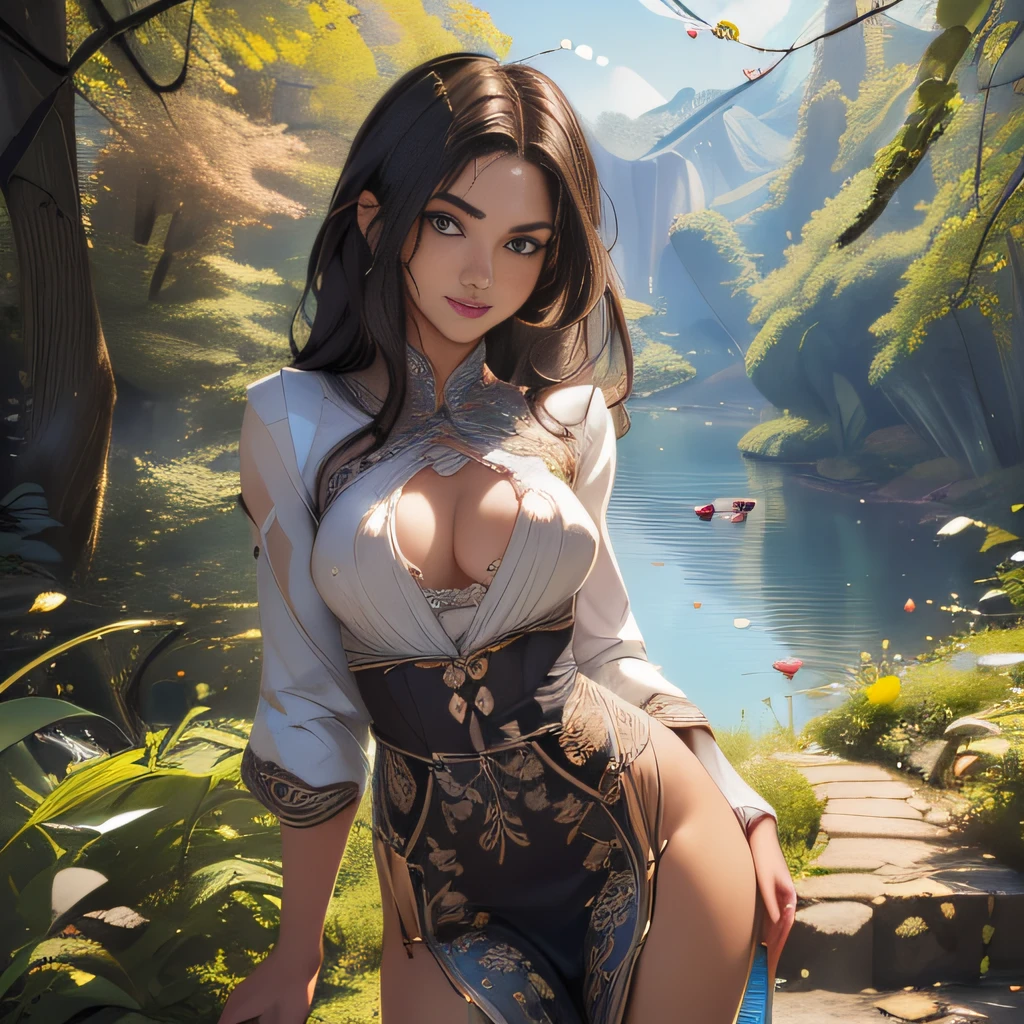 (extremely detailed 8K wallpaper:2), (photo:2), (26 years old Xuan Beautiful girl:2), (gives a lecture to friends:2), Detailed (Face & Eyes), (hyper realistic:1), (Highly detailed:1), (Epic Realistic:1), rim light, (Maximum details:1), Cosy, (body complet:1.3), (looking a viewer:2), (Attractive qualities of a woman:2), (attractive female:2), (Attractive:2), Smile, intelligence, sympathy, Grace, A sense of style, Fitness, Care, optimism, (sensitivity:2), frankness, Romantic gestures, playfulness, Fashion Sense, (sensuality:2), charm, modesty, Thoughtfulness, (femininity:1), flirtatiousness, warmth, (Physical Attractiveness:2), beautiful smile, Love of Life, Strength and power, Vulnerability, curiosity, wonder, Love, (Nature's prehistory:2), Kawaii, waifu, beautiful breasts, (attractive body:2), (handsome body:2), BEAUTIFUL POSE, attractive pose, (nice feet:1.0), (beautiful clothing:1), (Classic clothes:2), (elegant clothing:2), (European Clothing:2), detailed clothes, (upskirt:1), (blouse:1), (provocative pose)