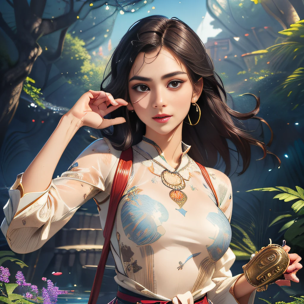 (extremely detailed 8K wallpaper:2), (photo:2), (26 years old Xuan Beautiful girl:2), (gives a lecture to friends:2), Detailed (Face & Eyes), (hyper realistic:1), (Highly detailed:1), (Epic Realistic:1), rim light, (Maximum details:1), Cosy, (body complet:1.3), (looking a viewer:2), (Attractive qualities of a woman:2), (attractive female:2), (Attractive:2), Smile, intelligence, sympathy, Grace, A sense of style, Fitness, Care, optimism, (sensitivity:2), frankness, Romantic gestures, playfulness, Fashion Sense, (sensuality:2), charm, modesty, Thoughtfulness, (femininity:1), flirtatiousness, warmth, (Physical Attractiveness:2), beautiful smile, Love of Life, Strength and power, Vulnerability, curiosity, wonder, Love, (Nature's prehistory:2), Kawaii, waifu, beautiful breasts, (attractive body:2), (handsome body:2), BEAUTIFUL POSE, attractive pose, (nice feet:1.0), (beautiful clothing:1), (Classic clothes:2), (elegant clothing:2), (European Clothing:2), detailed clothes, (upskirt:1), (blouse:1), (provocative pose)