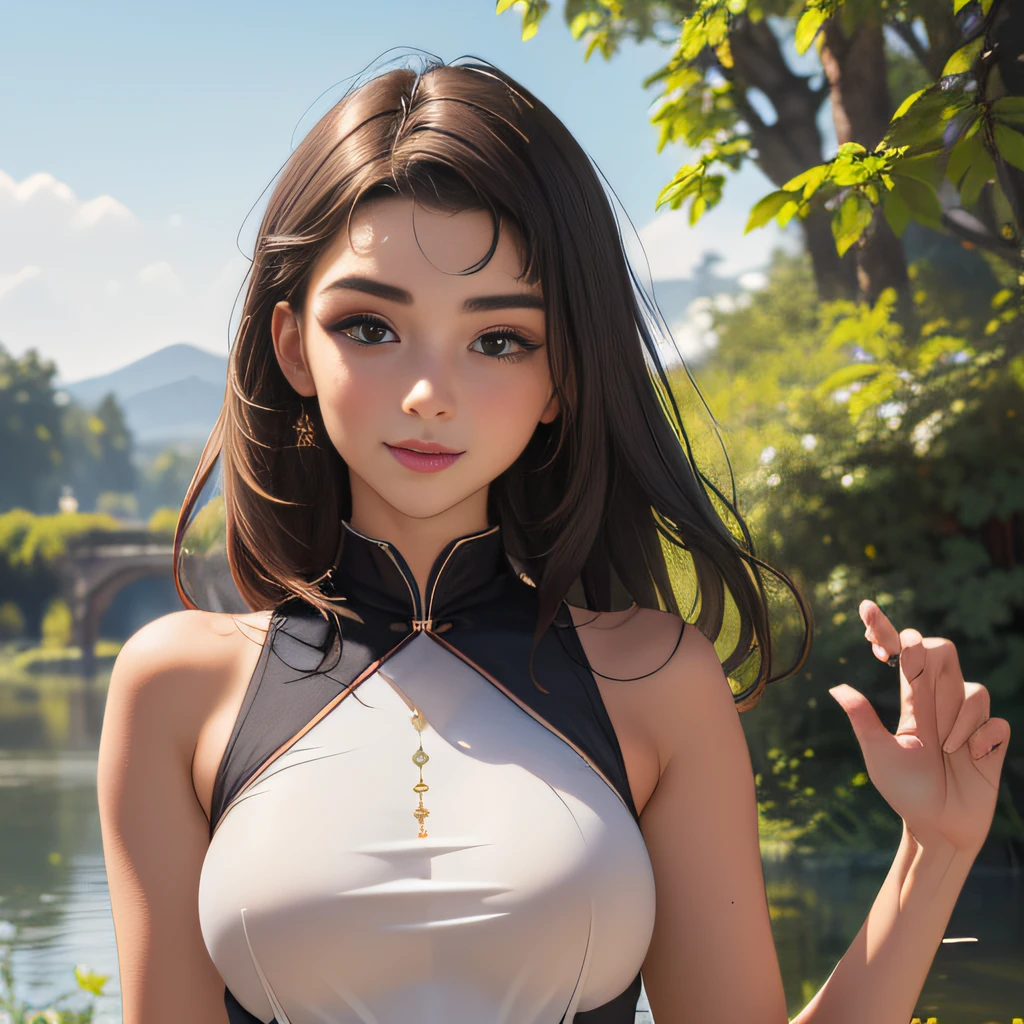 (extremely detailed 8K wallpaper:2), (photo:2), (26 years old Xuan Beautiful girl:2), (gives a lecture to friends:2), Detailed (Face & Eyes), (hyper realistic:1), (Highly detailed:1), (Epic Realistic:1), rim light, (Maximum details:1), Cosy, (body complet:1.3), (looking a viewer:2), (Attractive qualities of a woman:2), (attractive female:2), (Attractive:2), Smile, intelligence, sympathy, Grace, A sense of style, Fitness, Care, optimism, (sensitivity:2), frankness, Romantic gestures, playfulness, Fashion Sense, (sensuality:2), charm, modesty, Thoughtfulness, (femininity:1), flirtatiousness, warmth, (Physical Attractiveness:2), beautiful smile, Love of Life, Strength and power, Vulnerability, curiosity, wonder, Love, (Nature's prehistory:2), Kawaii, waifu, beautiful breasts, (attractive body:2), (handsome body:2), BEAUTIFUL POSE, attractive pose, (nice feet:1.0), (beautiful clothing:1), (Classic clothes:2), (elegant clothing:2), (European Clothing:2), detailed clothes, (upskirt:1), (blouse:1), (provocative pose)