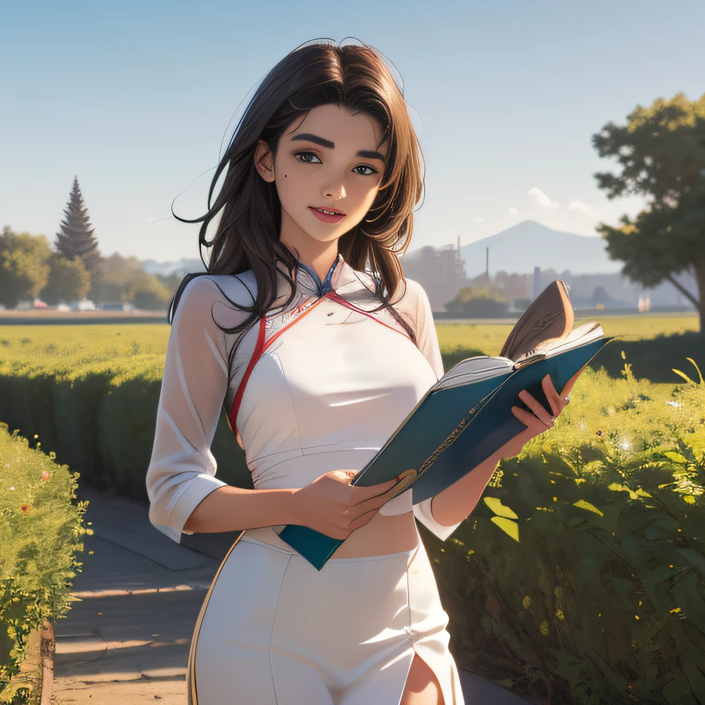 (extremely detailed 8K wallpaper:2), (photo:2), (24 years old Xuan Beautiful girl:2), (gives a lecture to friends:2), Detailed (Face & Eyes), (hyper realistic:1), (Highly detailed:1), (Epic Realistic:1), rim light, (Maximum details:1), Cosy, (body complet:1.3), (looking a viewer:2.0), (Attractive qualities of a woman:2), (attractive female:2), (Attractive:2), Smile, intelligence, sympathy, Grace, A sense of style, Fitness, Care, optimism, (sensitivity:2), frankness, Romantic gestures, playfulness, Fashion Sense, (sensuality:2), charm, modesty, Thoughtfulness, (femininity:1), flirtatiousness, warmth, (Physical Attractiveness:2), beautiful smile, Love of Life, Strength and power, Vulnerability, curiosity, wonder, Love, (Nature's prehistory:2), Kawaii, waifu, beautiful breasts, (attractive body:2), (handsome body:2), BEAUTIFUL POSE, attractive pose, (nice feet:1.0), (beautiful clothing:1), (Classic clothes:2), (elegant clothing:2), (European Clothing:2), detailed clothes, (upskirt:1), (blouse:1), (provocative pose)