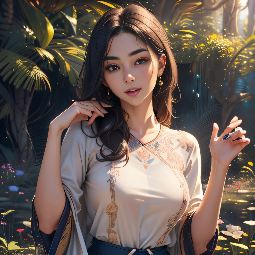 (extremely detailed 8K wallpaper:2), (photo:2), (22 years old Xuan Beautiful girl:2), (gives a lecture to friends:2), Detailed (Face & Eyes), (hyper realistic:1), (Highly detailed:1), (Epic Realistic:1), rim light, (Maximum details:1), Cosy, (body complet:1.3), (looking a viewer:2), (Attractive qualities of a woman:2), (attractive female:2), (Attractive:2), Smile, intelligence, sympathy, Grace, A sense of style, Fitness, Care, optimism, (sensitivity:2), frankness, Romantic gestures, playfulness, Fashion Sense, (sensuality:2), charm, modesty, Thoughtfulness, (femininity:1), flirtatiousness, warmth, (Physical Attractiveness:2), beautiful smile, Love of Life, Strength and power, Vulnerability, curiosity, wonder, Love, (Nature's prehistory:2), Kawaii, waifu, beautiful breasts, (attractive body:2), (handsome body:2), BEAUTIFUL POSE, attractive pose, (nice feet:1.0), (beautiful clothing:1), (Classic clothes:2), (elegant clothing:2), (European Clothing:2), detailed clothes, (upskirt:1), (blouse:1), (provocative pose)