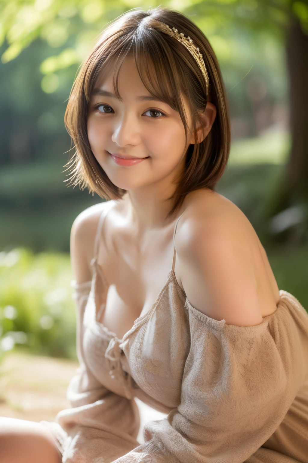 (realistic:1.3), finely, quality, rembrandt lighting, (masterpiece:1.2), (photorealistic:1.2), (best quality), (fine skin:1.3), (intricate details), dramatic, ray tracing, 1 girl, japanese girl, 21 years old, fine skin texture, (blush:0.5), (I get goosebumps:0.5), Scattered beneath the surface, smile, medium breasts, up hair, bangs, hair between eyes, hair ornaments, kimono, Floral, heart, Edge JF_clothing, wearing Edge JF_kimono, seiza (bright sunny day, Autumn settings, autumn tree々or leaves, (It was transparent:1.2)),facing this way