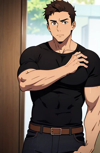 man 1.75 tall, light hair and dark eyes, defined weight of 75 kilos, extroverted, he is 27 years old