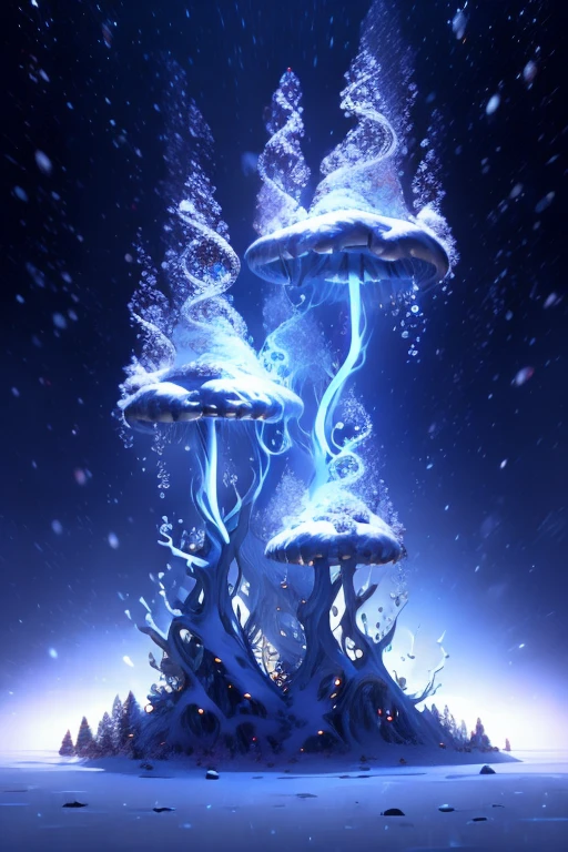 16k4d "Snow affair"A symphony of haunting beauty, unveiling the essence of snow in shadowy motifs" in 4D rendering style (3DMM_V12) with the mdjrny-v4 style, depicting a mystifying and dark atmosphere with a touch of --chaos 90."