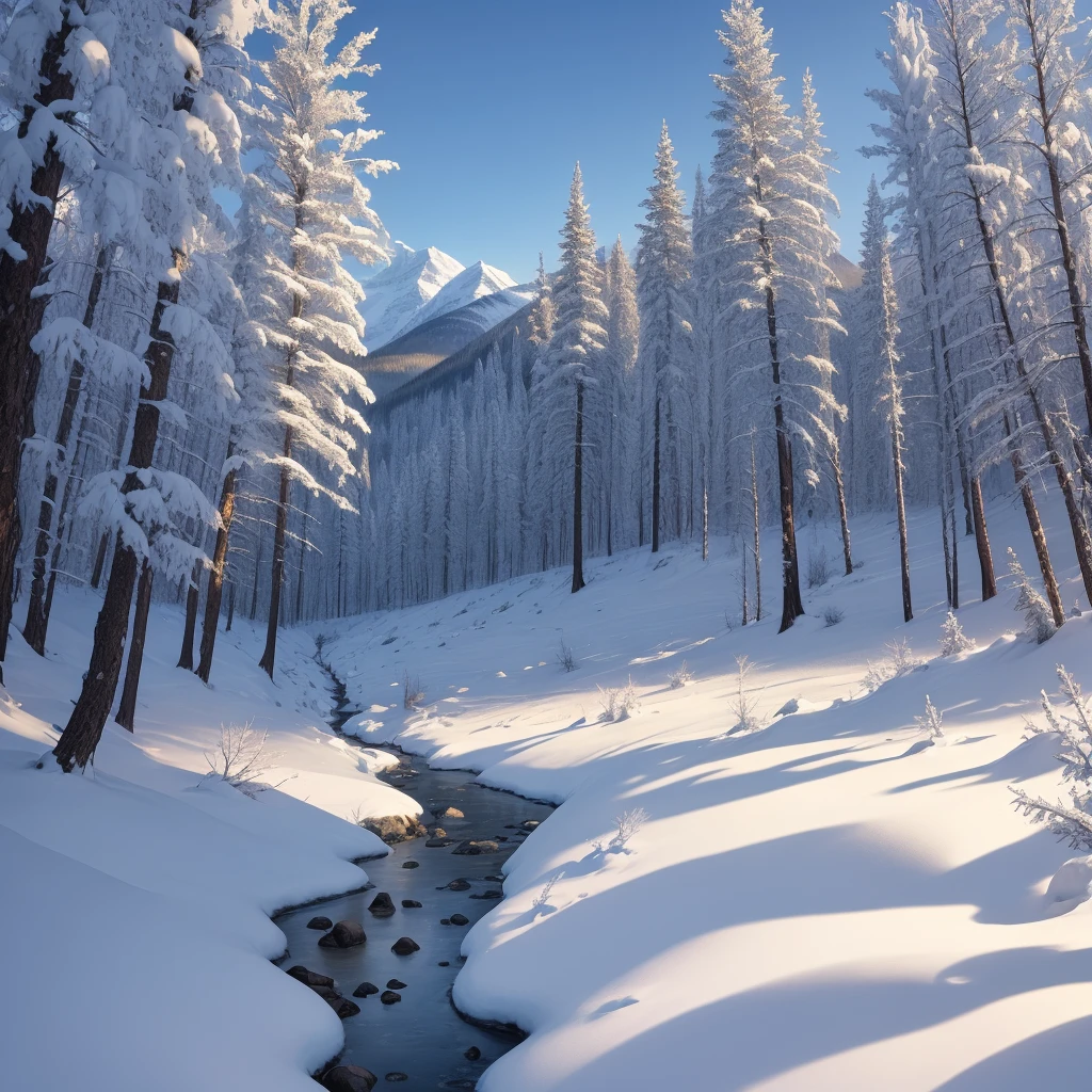 winter mountain forest