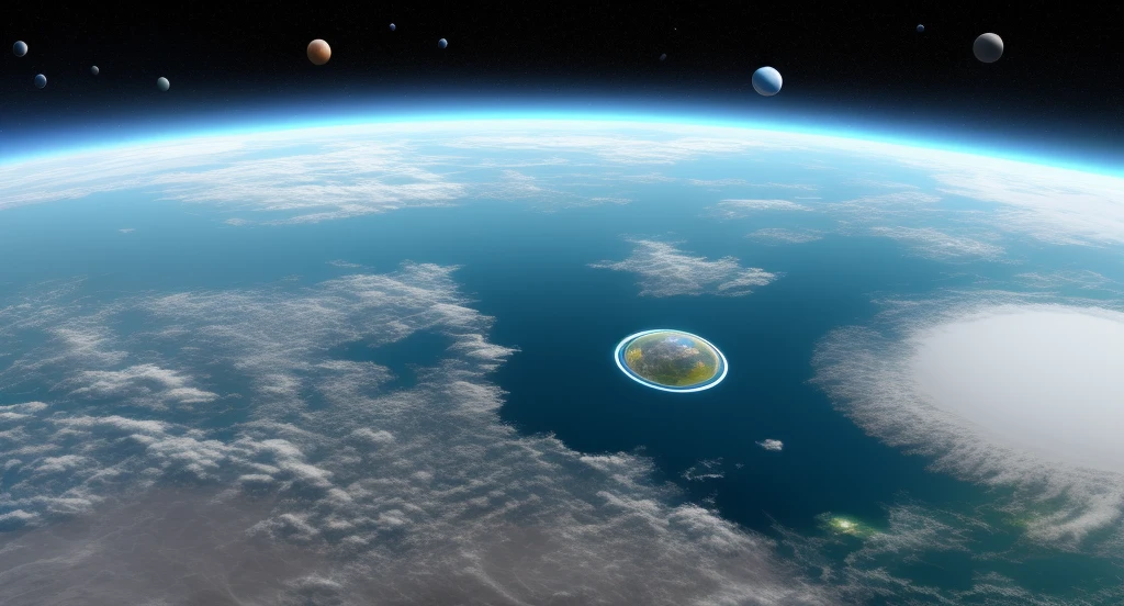 A high ict oriented planet with tall rhombuyic buildings with well developed roads in space