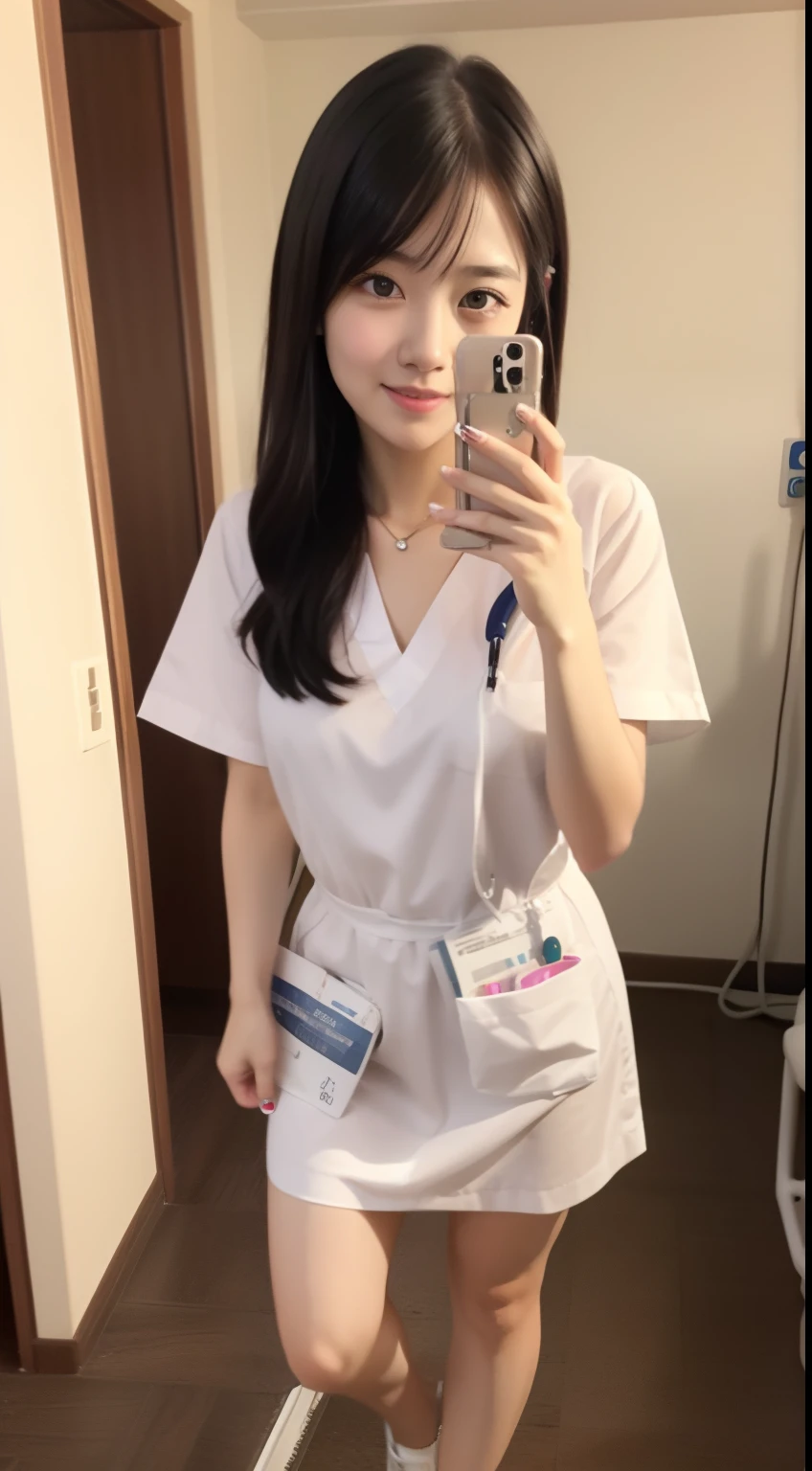 hightquality、masterpiece、ultra res、a beauty girl、cute girl face、hospitals、Nurse、Wearing nurse clothes、full body Esbian、Famous actresses of Japan、very beautif、A sexy、An ultra-high picture quality、topquality