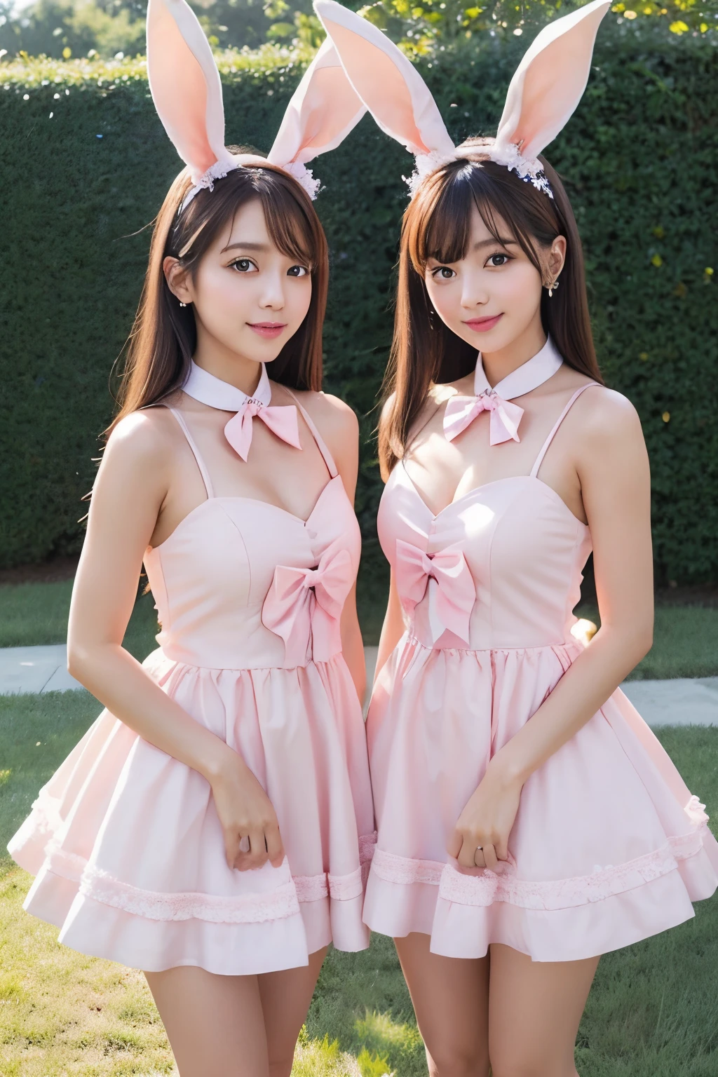 table top、超A high resolution、Powerful image、8k、4 women、cute smile、korean idol、pastel colored frilly costume、Record a singing program in the studio、