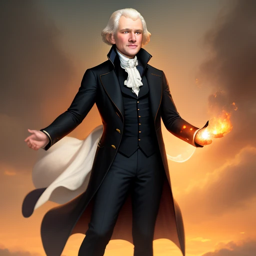 thomas jefferson in a super hero costume