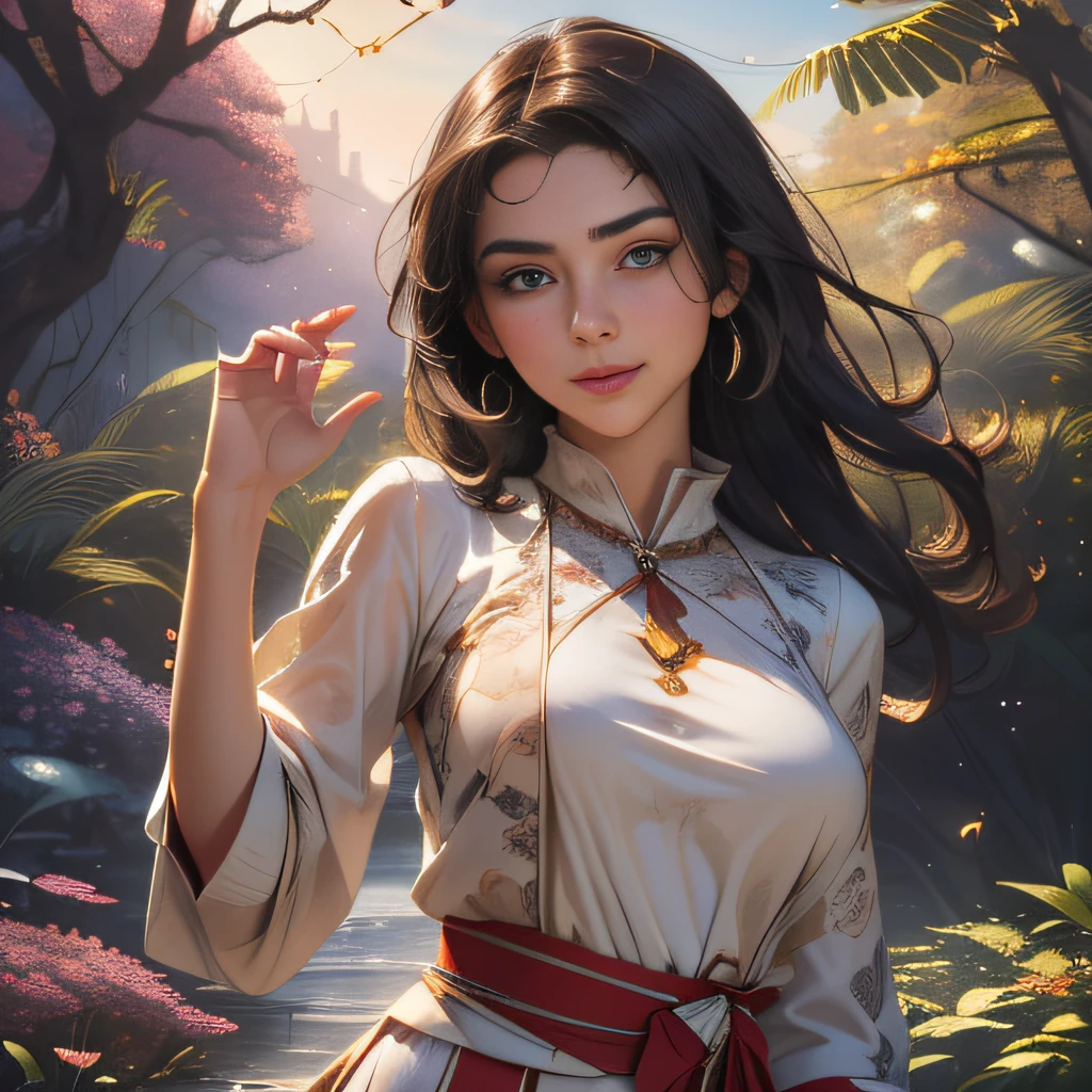 (extremely detailed 8K wallpaper:2), (photo:2), (24 years old Xuan Beautiful girl:2), (gives a lecture to friends:2), Detailed (Face & Eyes), (hyper realistic:1), (Highly detailed:1), (Epic Realistic:1), rim light, (Maximum details:1), Cosy, (body complet:1.3), (looking a viewer:2.0), (Attractive qualities of a woman:2), (attractive female:2), (Attractive:2), Smile, intelligence, sympathy, Grace, A sense of style, Fitness, Care, optimism, (sensitivity:2), frankness, Romantic gestures, playfulness, Fashion Sense, (sensuality:2), charm, modesty, Thoughtfulness, (femininity:1), flirtatiousness, warmth, (Physical Attractiveness:2), beautiful smile, Love of Life, Strength and power, Vulnerability, curiosity, wonder, Love, (Nature's prehistory:2), Kawaii, waifu, beautiful breasts, (attractive body:2), (handsome body:2), BEAUTIFUL POSE, attractive pose, (nice feet:1.0), (beautiful clothing:1), (Classic clothes:2), (elegant clothing:2), (European Clothing:2), detailed clothes, (upskirt:1), (blouse:1), (provocative pose)