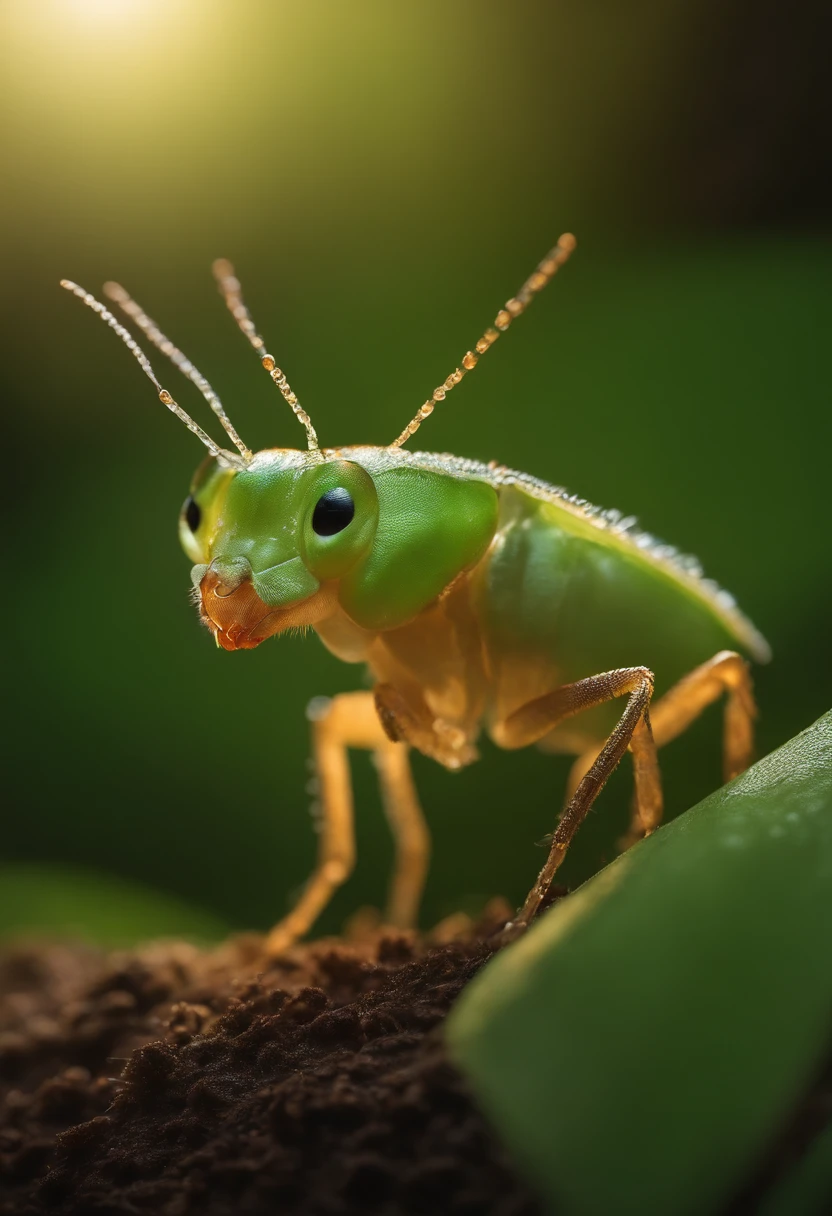 Cute alien creatures，Tiny creatures, Flora, Miki Asai Macro Photography, a closeup of a, Ultra Detailed, Popular on ArtStationH, sharp-focus, studio photo, intricate details, Highly detailed, Author：by Greg Rutkowsky: details face, detailed skin, 真实感, Realism,Brad Jongsan walks in the jungle (Night of the Fireflies), (higly detailed: 1 1), rough face, natural skin, hiquality, NSFW, pretty eyes, (Detailed face and eyes), (s face: 1 2), tumult, Complementary, real-photo, .....PSD, Lightweight Film Photography, sharp-focus, contrast lighting, Detail Skin, high resolution 8k, Crazy detailing, Realistic, professional photo of a, 8K UHD, dslr, soft light, hiquality, film grains, Fujifilm XT3