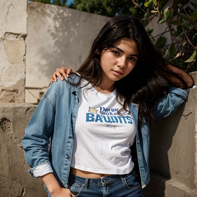 Mujer arafed con camisa blanca y chaqueta azul posando para una foto., 18 years old, 1 6 years, she is about 1 6 years old, alanis guillen, 1 8 yo, 2 2 years old, muy, muy baja calidad, 2 3 years old, 19 year old girl, muy baja calidad, imagen de muy muy muy baja calidad