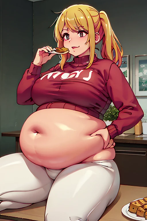 fat, large belly, standing, fat belly, very fat, large stomach, chubby,very fat, safe for work, obese, giant belly, fat, huge, heavy, very fat, safe for work, fat, large belly, standing, grabbing belly, very fat, large stomach, chubby (best quality, masterpiece),safe for work, obese, giant belly, fat, huge, heavy, very fat, safe for work, fat, large belly, standing, grabbing belly, very fat, large stomach, chubby (best quality, masterpiece), Christmas, wearing sweater, eating, sitting down, table full of food, cookies, eating cookies, very fat, Christmas season, Christmas time, Christmas season, holidays, Christmas sweater, blonde