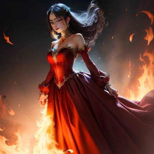 Fire ballgown