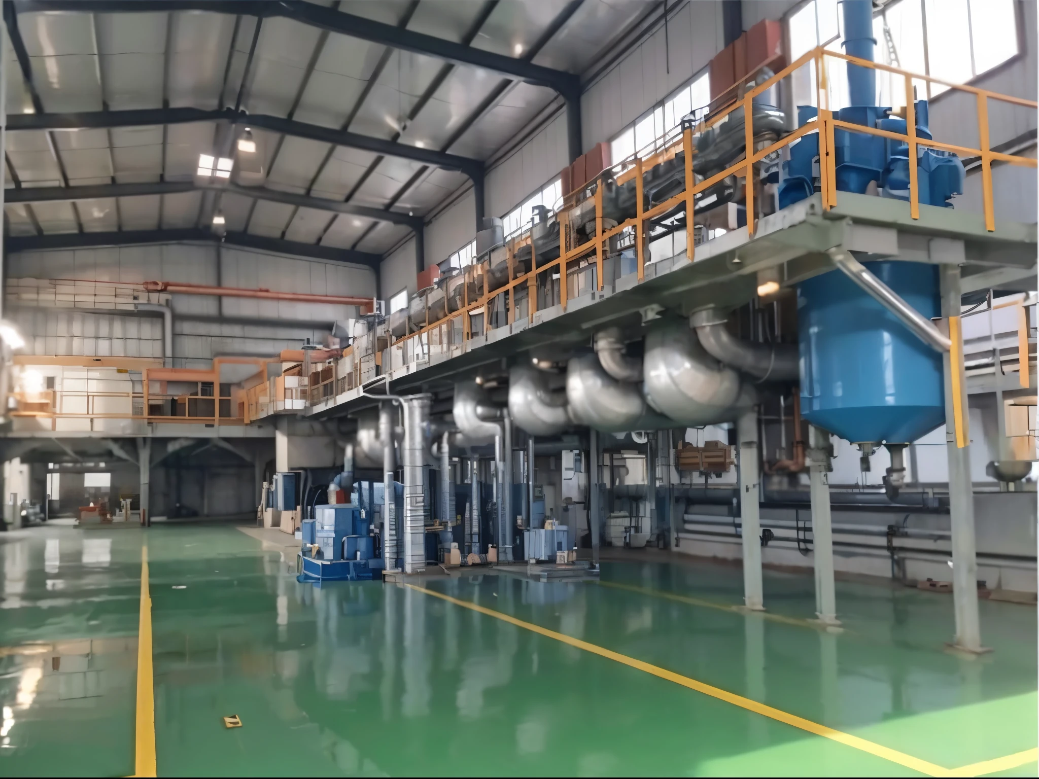 Alafid industrial factory with large pipes and pipes inside the building, Introduction Factory Photos, epoxy resin, supernova inside facility, various refining methods, industrial plant environment, factory floor, industrial factory, high-tech implants, factory background, plastic ceramic material, mills, toothpaste refinery, industrial apparent, gelatine silver process, industrial setting
