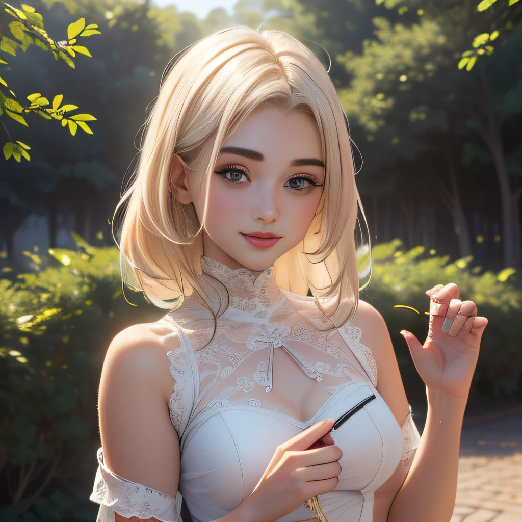 (Extremely detailed 8k wallpaper:2), (photo:2), (26 years old soigne Beautiful girl:2), (gives a lecture to friends:2), detailed (Face and eyes), (hyper realistic:1), (highly detailed:1), (epic realistic:1), rim light, (maximum details:1), cozy, (fullbody:1.3), (looking at viewer:2), (Woman's Attractive Qualities:2), (Attractive Woman:2), (Attractive:2), Smile, Intelligence, Empathy, Gracefulness, Sense of Style, Fitness, Grooming, Optimism, (Sensitivity:2), Sincerity, Romantic Gestures, Playfulness, Fashion Sense, (Sensuality:2), Charm, Modesty, Thoughtfulness, (Femininity:1), Flirtatiousness, Warmth, (Physical attractiveness:2), A beautiful smile, A love of life, strength and power, vulnerability, curiosity, wonder, love, (nature background:2), kawaii, waifu, Beautiful breasts, (attractive body:2), (Beautiful body:2), Beautiful pose, attractive pose, (Beautiful legs:1.0), (Beautiful clothes:1), (classic clothes:2), (elegant clothes:2), (European clothes:2), detailed clothes, (skirt:1), (blouse:1), (provocative pose)