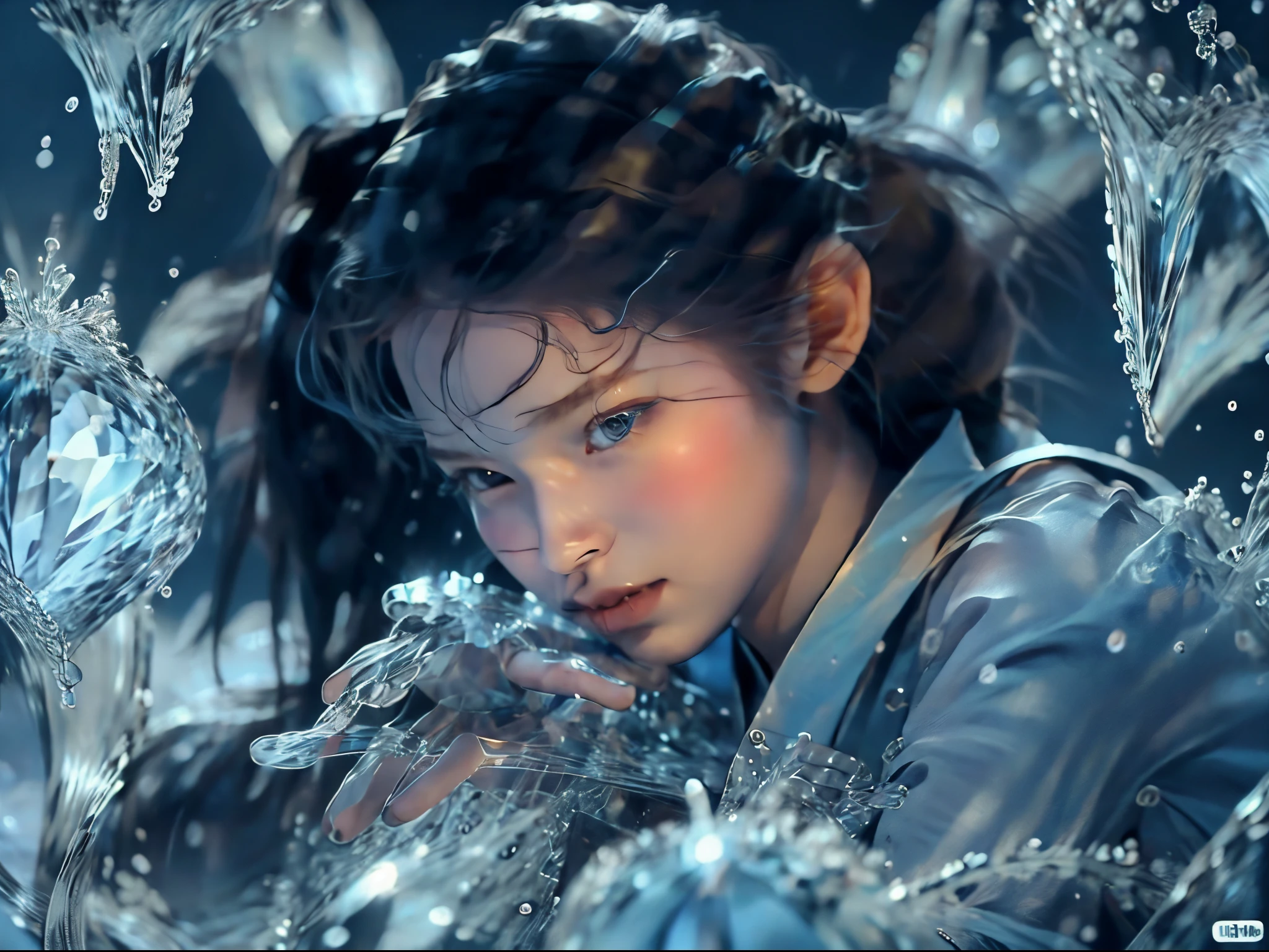 (masterpiece), realistic, cinematic light, 3 school girls, having a snowball fight in the schoolyard, full body, beautiful eyes, silver hair, perfect anatomy, very cute, (blue eyes) , bioluminescence, 8 life size,8k resolution, human hands, elegant, approaching perfection, dynamic, highly detailed, character sheet, concept art, smooth, facing directly at the viewer positioned so that their body is symmetrical and balanced, stunningly beautiful teenage girl, her eyes tear up as she hold back the pain, open mouth and stick out tongue, from below and side, fractal art,