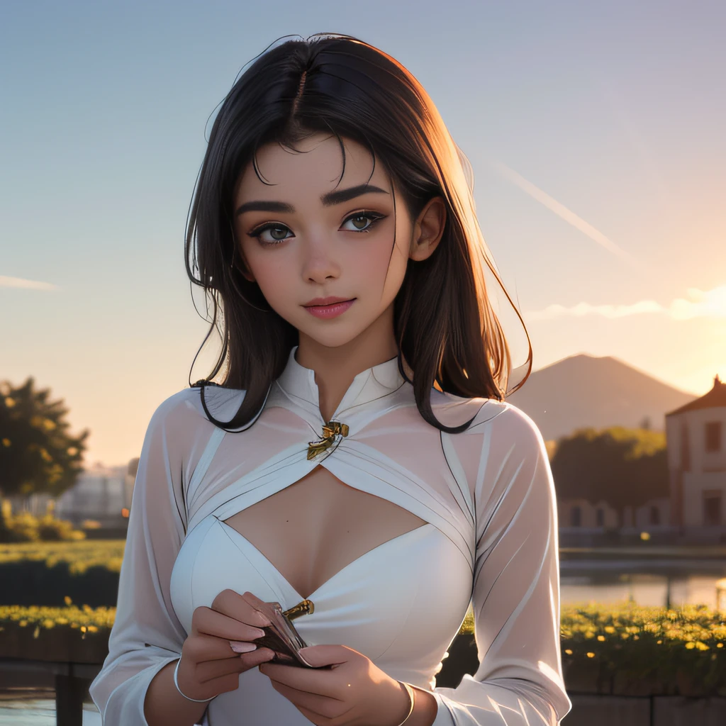 (extremely detailed 8K wallpaper:2), (photo:2), (22 years old Xuan Beautiful girl:2), (gives a lecture to friends:2), Detailed (Face & Eyes), (hyper realistic:1), (Highly detailed:1), (Epic Realistic:1), rim light, (Maximum details:1), Cosy, (body complet:1.3), (looking a viewer:2), (Attractive qualities of a woman:2), (attractive female:2), (Attractive:2), Smile, intelligence, sympathy, Grace, A sense of style, Fitness, Care, optimism, (sensitivity:2), frankness, Romantic gestures, playfulness, Fashion Sense, (sensuality:2), charm, modesty, Thoughtfulness, (femininity:1), flirtatiousness, warmth, (Physical Attractiveness:2), beautiful smile, Love of Life, Strength and power, Vulnerability, curiosity, wonder, Love, (Nature's prehistory:2), Kawaii, waifu, beautiful breasts, (attractive body:2), (handsome body:2), BEAUTIFUL POSE, attractive pose, (nice feet:1.0), (beautiful clothing:1), (Classic clothes:2), (elegant clothing:2), (European Clothing:2), detailed clothes, (upskirt:1), (blouse:1), (provocative pose)