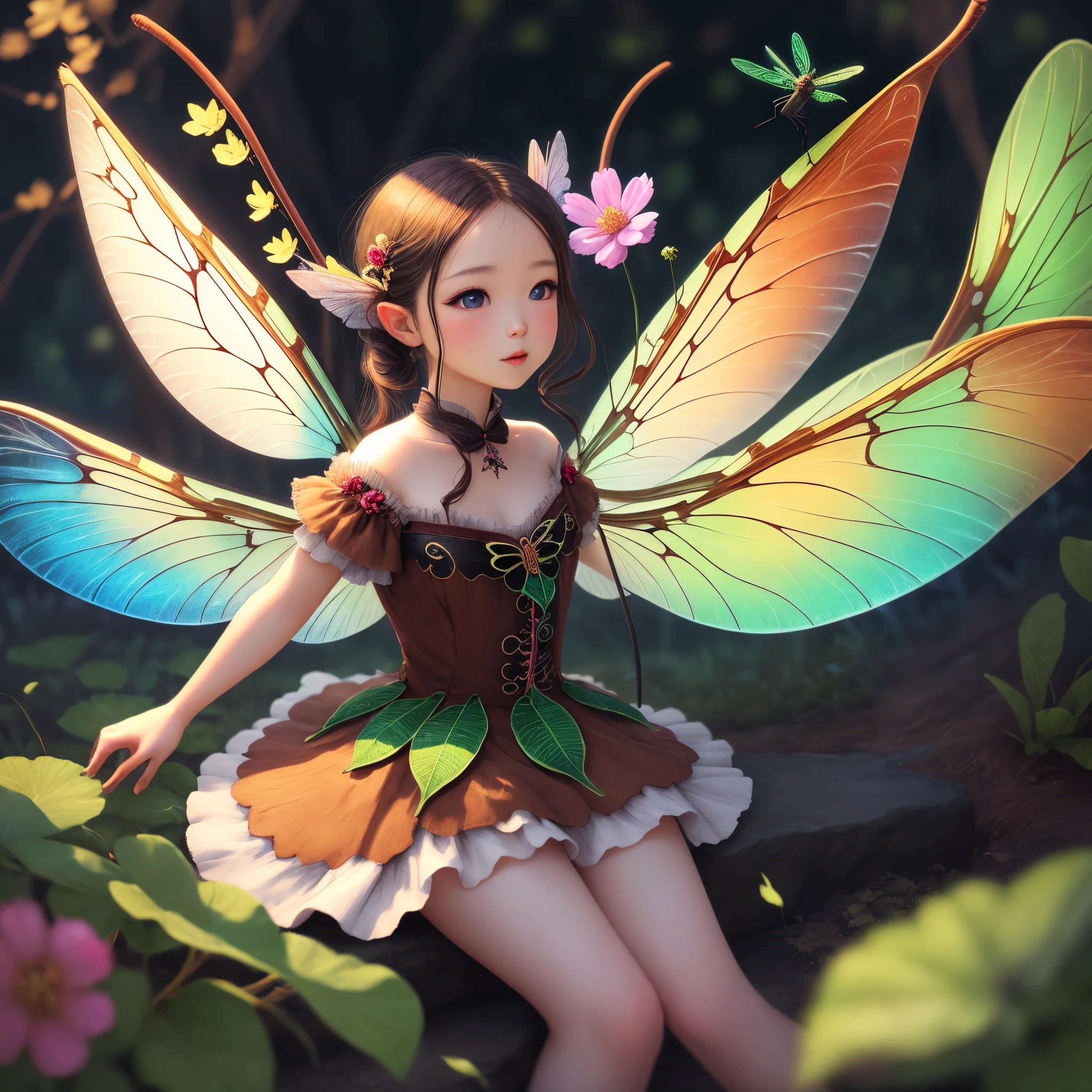 Fairy with dragonfly wings