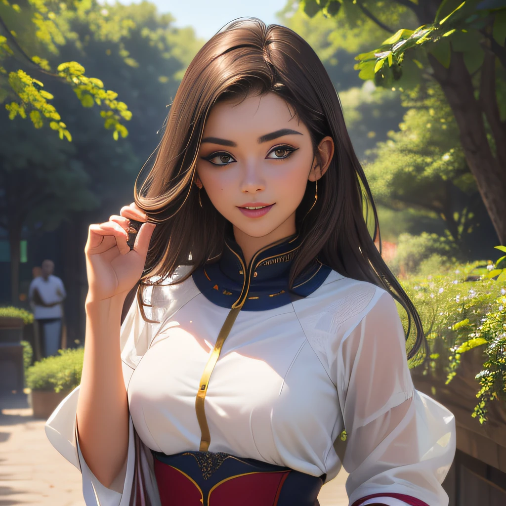 (extremely detailed 8K wallpaper:2), (photo:2), (22 years old Xuan Beautiful girl:2), (gives a lecture to friends:2), Detailed (Face & Eyes), (hyper realistic:1), (Highly detailed:1), (Epic Realistic:1), rim light, (Maximum details:1), Cosy, (body complet:1.3), (looking a viewer:2), (Attractive qualities of a woman:2), (attractive female:2), (Attractive:2), Smile, intelligence, sympathy, Grace, A sense of style, Fitness, Care, optimism, (sensitivity:2), frankness, Romantic gestures, playfulness, Fashion Sense, (sensuality:2), charm, modesty, Thoughtfulness, (femininity:1), flirtatiousness, warmth, (Physical Attractiveness:2), beautiful smile, Love of Life, Strength and power, Vulnerability, curiosity, wonder, Love, (Nature's prehistory:2), Kawaii, waifu, beautiful breasts, (attractive body:2), (handsome body:2), BEAUTIFUL POSE, attractive pose, (nice feet:1.0), (beautiful clothing:1), (Classic clothes:2), (elegant clothing:2), (European Clothing:2), detailed clothes, (upskirt:1), (blouse:1), (provocative pose)