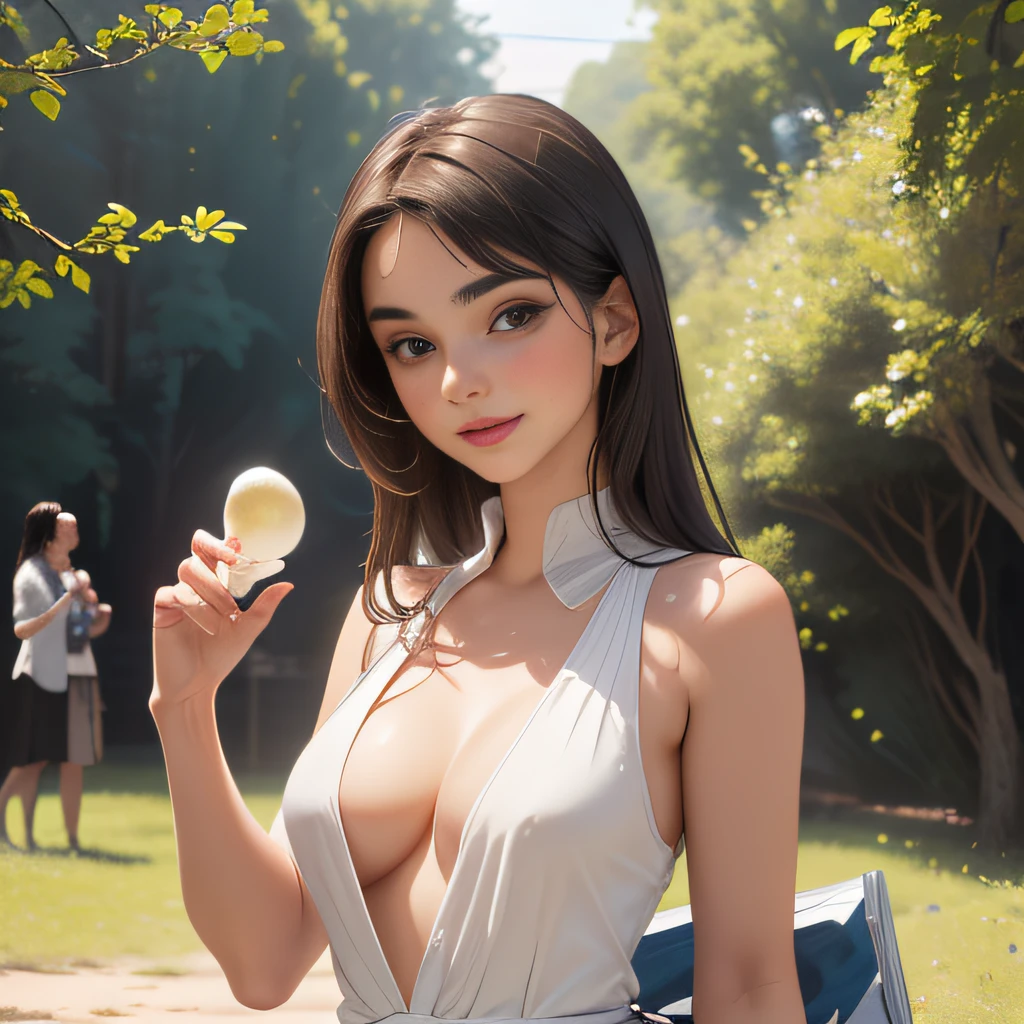 (extremely detailed 8K wallpaper:2), (photo:2), (22 years old Xuan Beautiful girl:2), (gives a lecture to friends:2), Detailed (Face & Eyes), (hyper realistic:1), (Highly detailed:1), (Epic Realistic:1), rim light, (Maximum details:1), Cosy, (body complet:1.3), (looking a viewer:2), (Attractive qualities of a woman:2), (attractive female:2), (Attractive:2), Smile, intelligence, sympathy, Grace, A sense of style, Fitness, Care, optimism, (sensitivity:2), frankness, Romantic gestures, playfulness, Fashion Sense, (sensuality:2), charm, modesty, Thoughtfulness, (femininity:1), flirtatiousness, warmth, (Physical Attractiveness:2), beautiful smile, Love of Life, Strength and power, Vulnerability, curiosity, wonder, Love, (Nature's prehistory:2), Kawaii, waifu, beautiful breasts, (attractive body:2), (handsome body:2), BEAUTIFUL POSE, attractive pose, (nice feet:1.0), (beautiful clothing:1), (Classic clothes:2), (elegant clothing:2), (European Clothing:2), detailed clothes, (upskirt:1), (blouse:1), (provocative pose)
