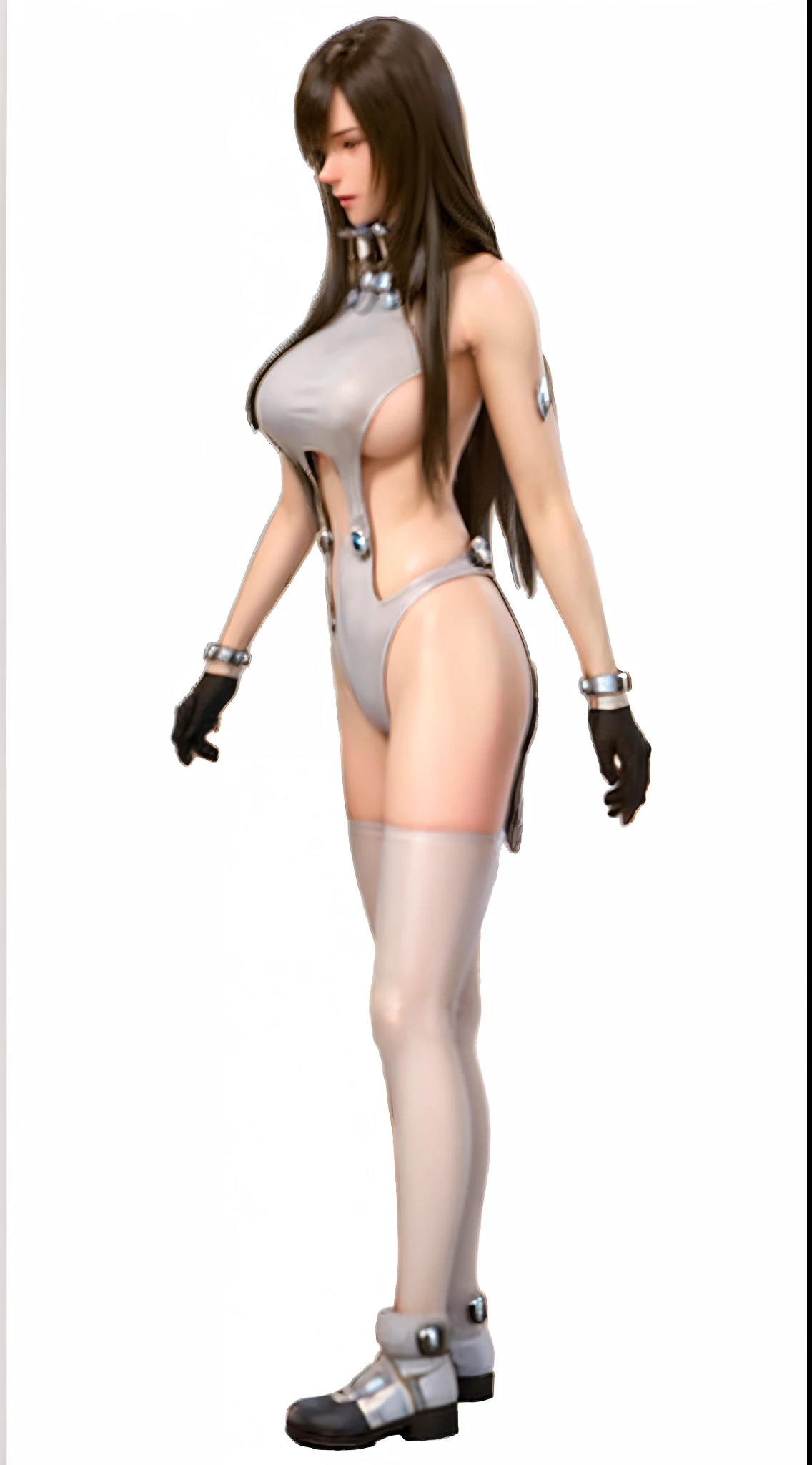 woman, different angles, character sheet, digital illustration, multiple poses, white background