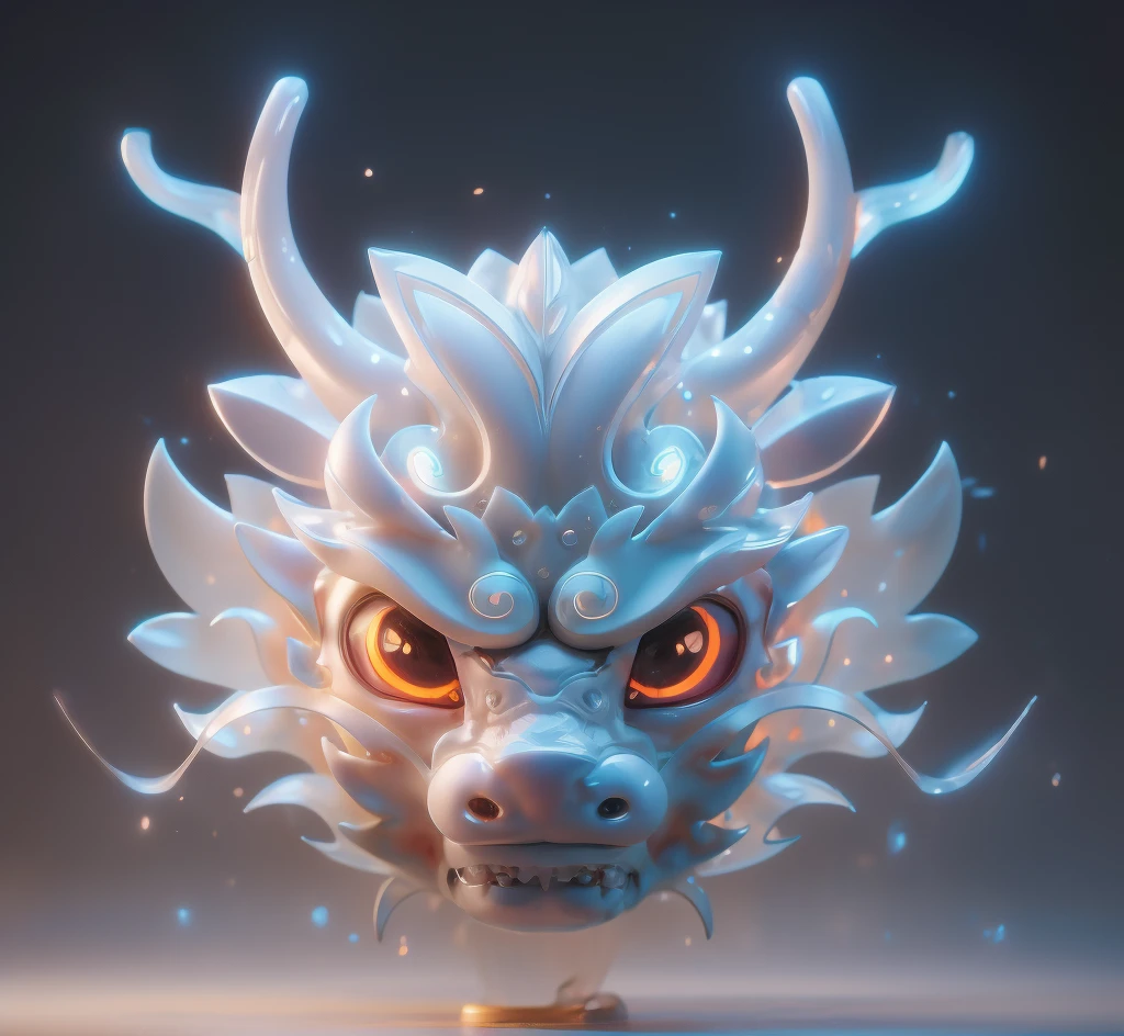 chinesedragon,glowing light eyes,Clear detail,hd render,Extraordinary,tmasterpiece,There is texture