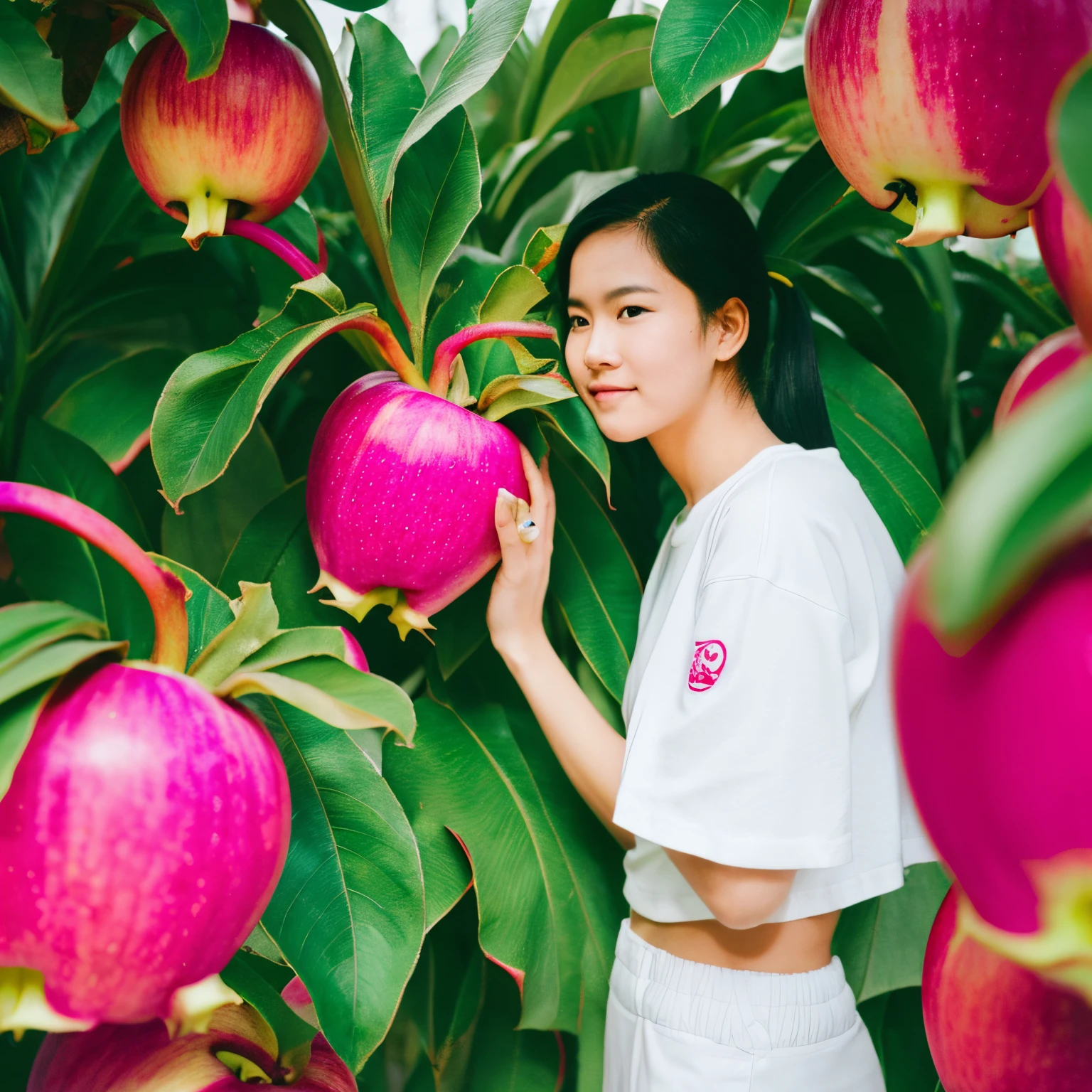 Make Apple&#39;s logo into a dragon fruit　monochromes