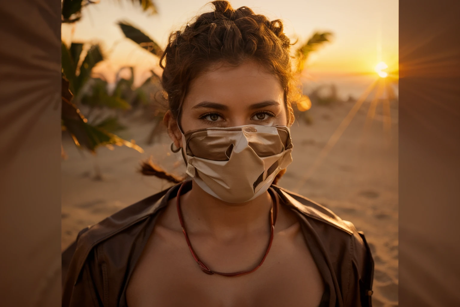 Change this boctle background to a dune sunset professional product photography