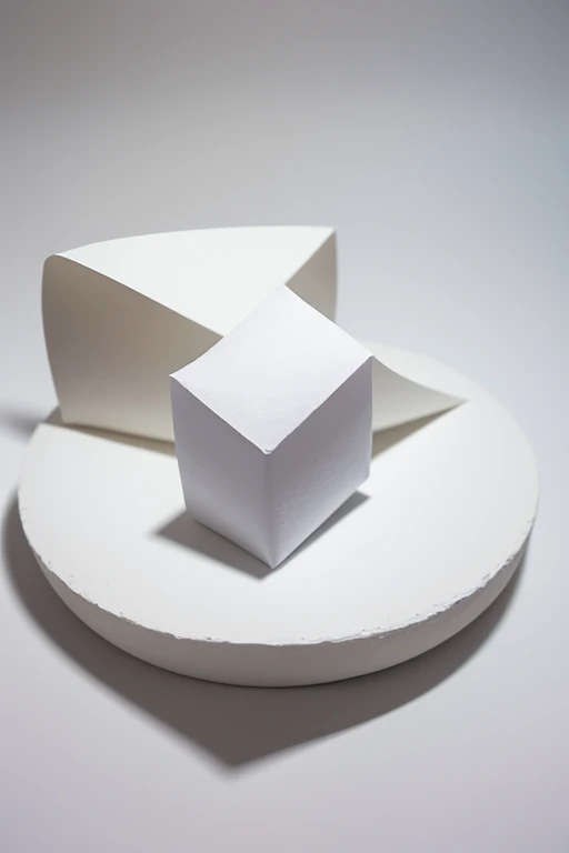 The three-dimensional paper medium should be three-dimensional and abstract.
