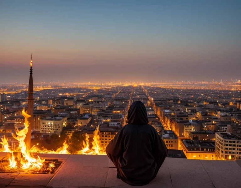 city of burning incense, people in tears