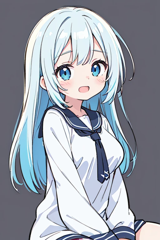 (masterpiece、top-quality:1.5、a high chroma:1.5、ultra-detailliert、high-resolution illustrations:1.5、Ultra-high-definition CG、8k size wallpaper、offcial art)、(,(cute face、:1.5)、(Self-righteous:1.3),
(sleepwear)、((The background is a saturated line:1.5)),(sit,wariza:1.5)、Laugh,Open mouth, (medium breasts)、
,(Positive 1.5),(Upper body:1.5)、(The background is a saturated line)、girl with, masutepiece,