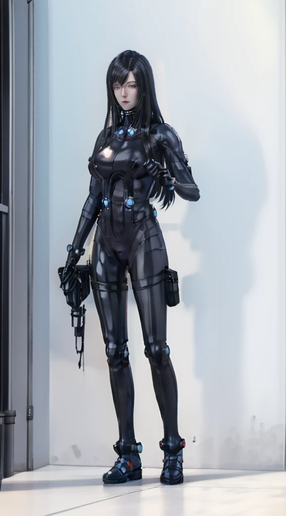 (masterpiece, best quality, absurdres:1.2), photo of a highly detailed (figma) of reika\(bodysuit\), 1girl, solo, [realistic], rendered in blender, full body