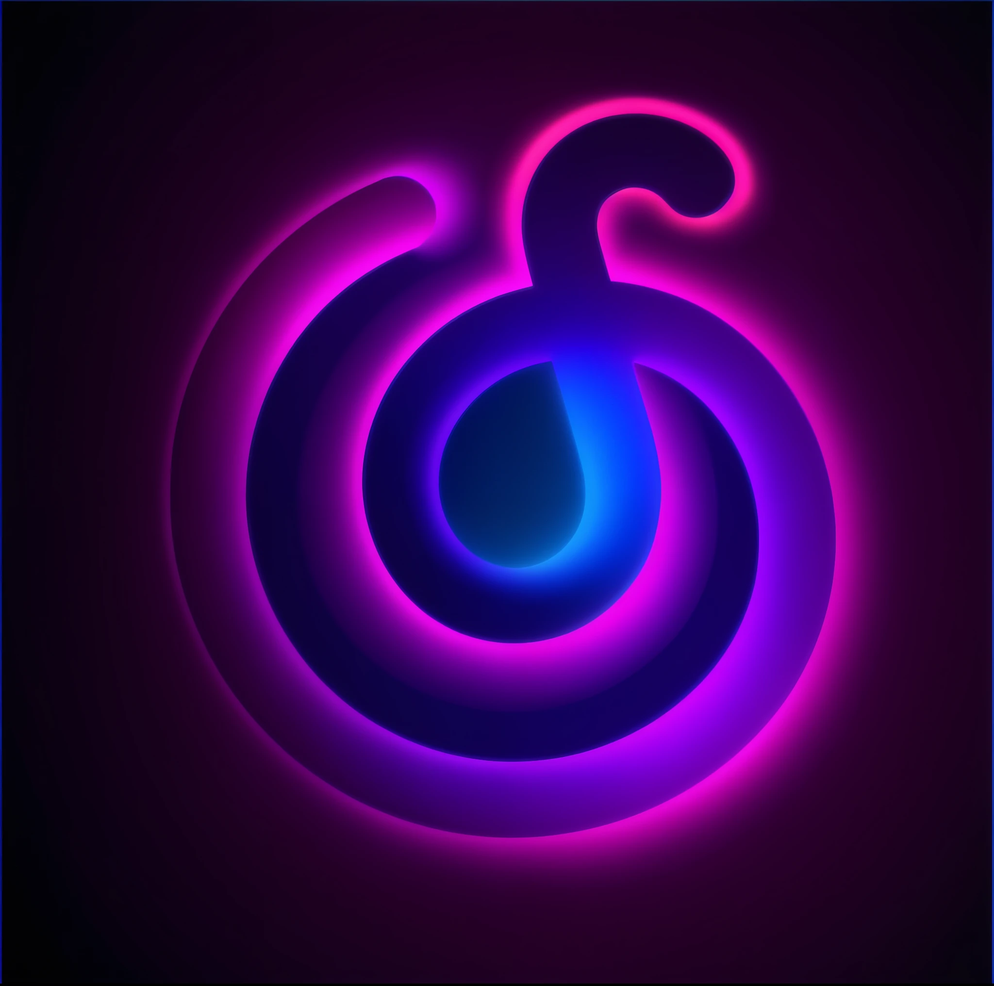 Blue-purple，neon diffuse glow，clockwise cycle，Rotate and extend outward，Gradient,with light glowing