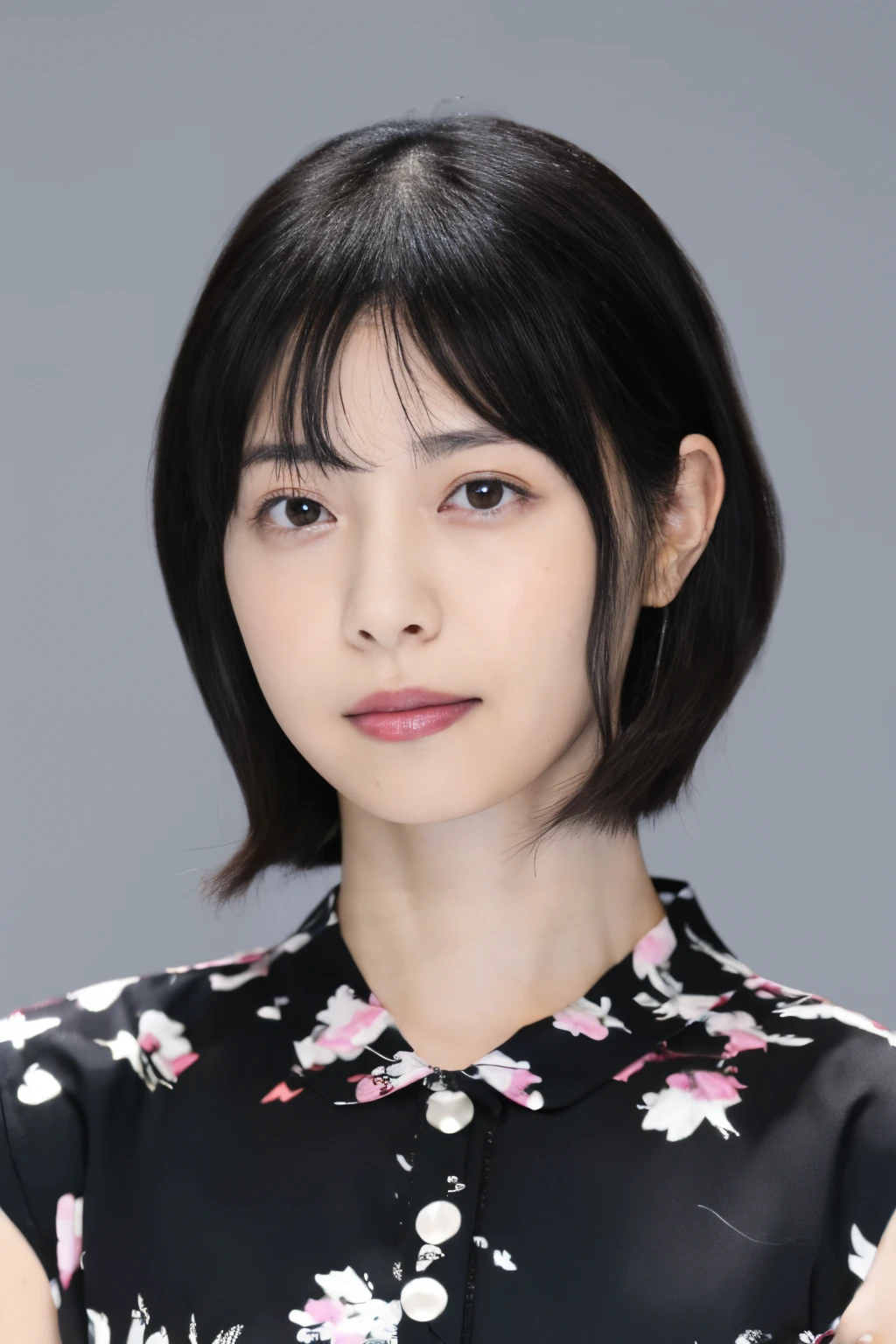 japanes, Single eyelid, 30 year old petite girl, thin lipss, Black Hair Bob Hair, fullnude, masutepiece, Best Quality, Detailed skin, Detailed eyes, ,8K, Good anatomy