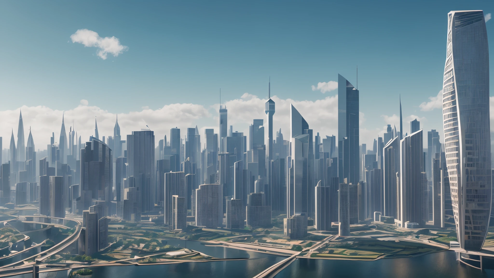 Utopian Worlds, photorealistic, daylight --auto --s2
