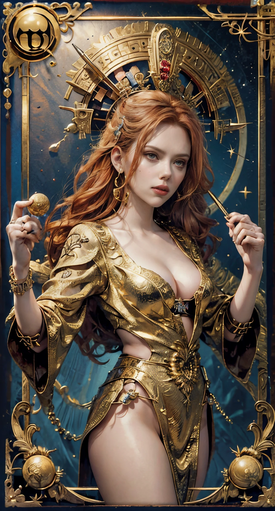 The face of the character is changed:(Elongated head)scarlettJohansson (Scarlett Johansson) Portrait of a 32-year-old