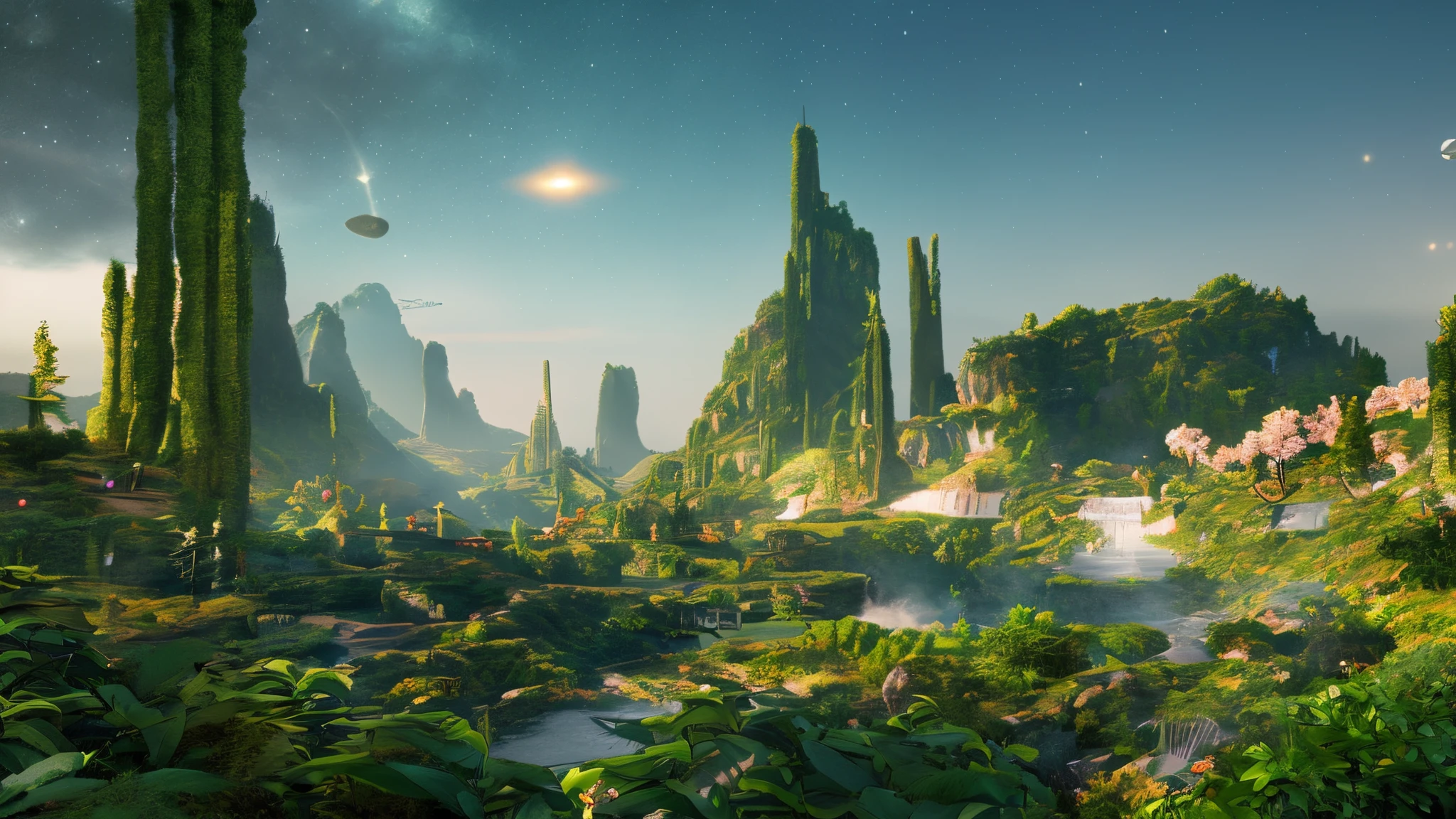 Utopian Worlds, painting illustration, daylight --auto --s2