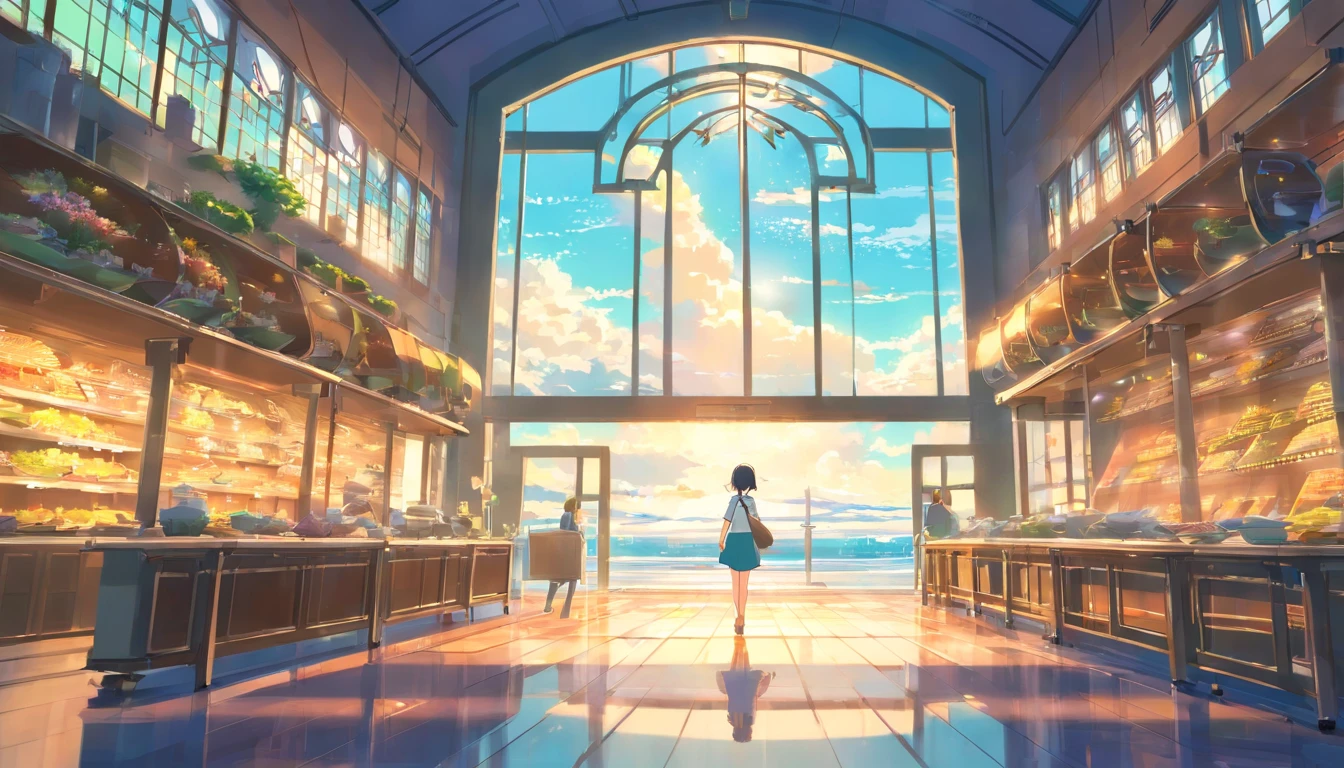 (masterpiece, best quality), depictions of a utopian world, magnificent architecture, otherwordly, peaceful