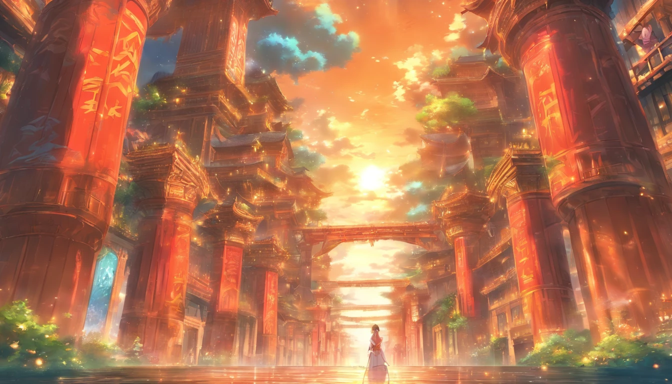 (masterpiece, best quality), depictions of a utopian world, magnificent architecture, otherwordly, peaceful
