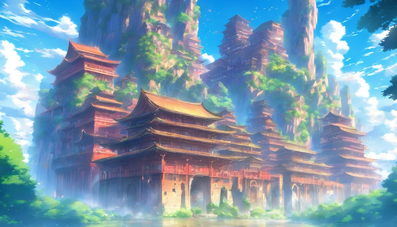 (masterpiece, best quality), depictions of a utopian world, magnificent architecture, otherwordly, peaceful