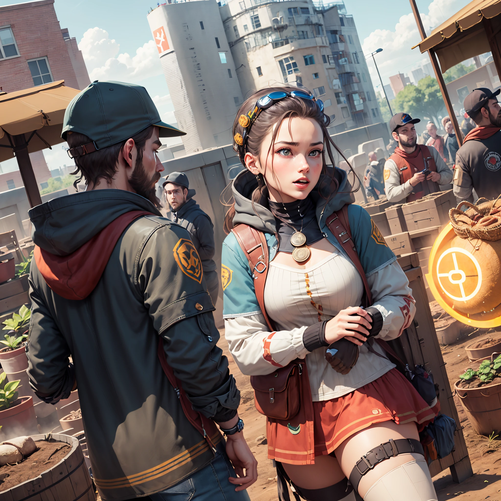 People collecting portalcoin farming points